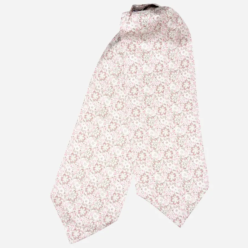 Salvadori - Silk Ascot Cravat Tie - Pink made by Elizabetta