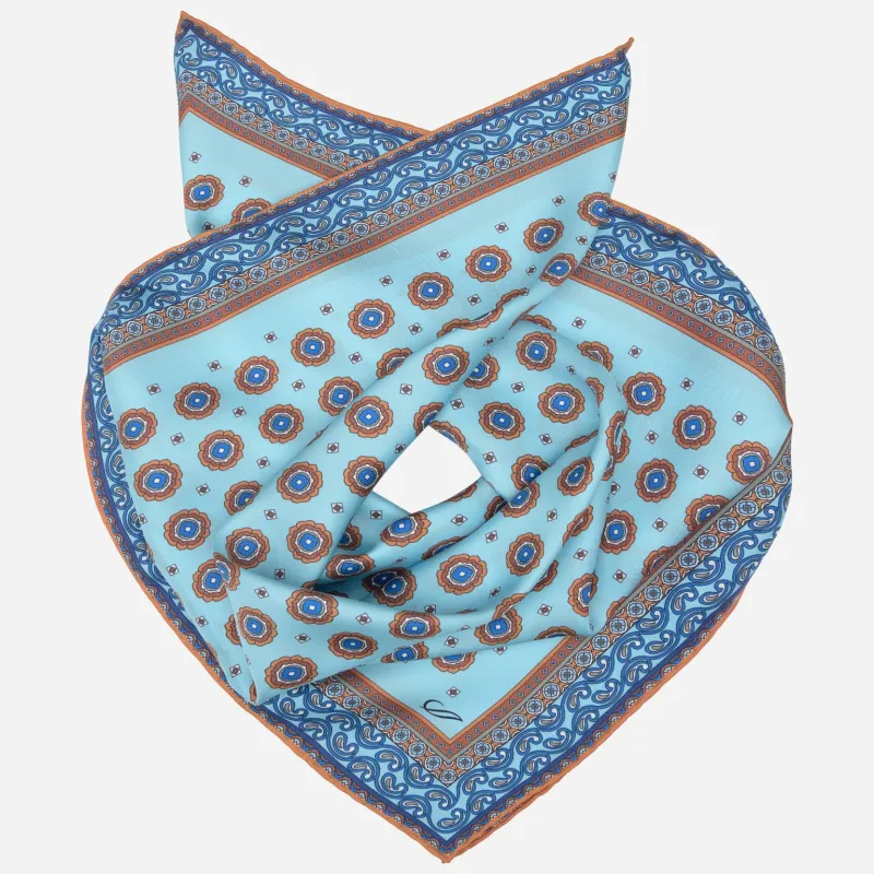 Orsini - Silk Neckerchief - Blue made by Elizabetta