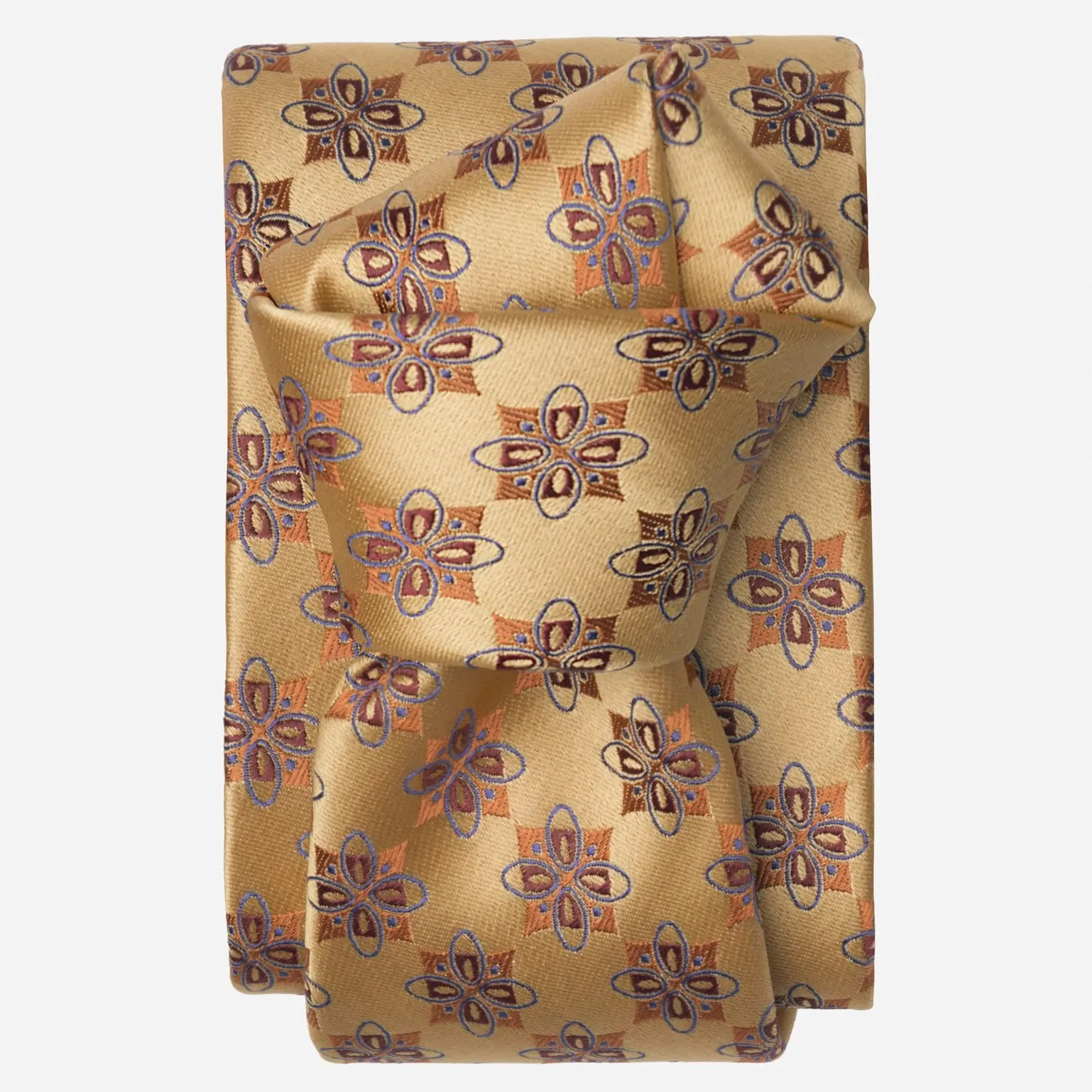 Amerigo - Silk Jacquard Tie - Gold sold by Elizabetta