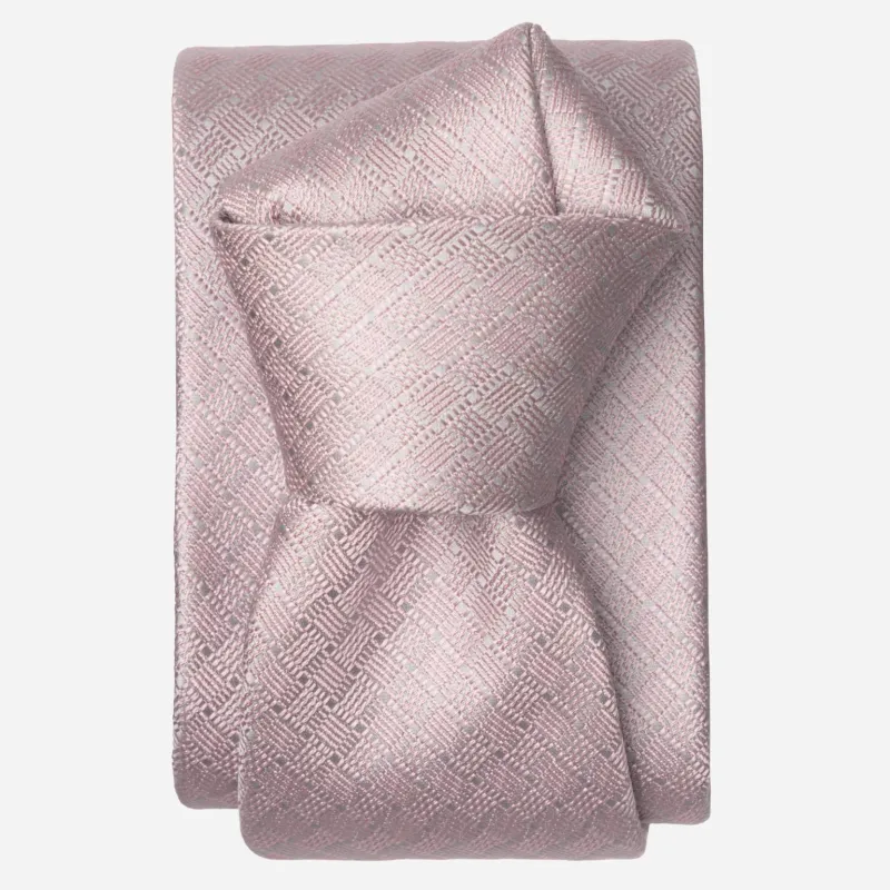Mancini - Silk Jacquard Tie - Pink made by Elizabetta