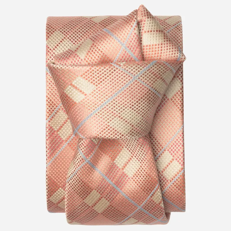 Moscato - Silk Jacquard Tie - Peach made by Elizabetta