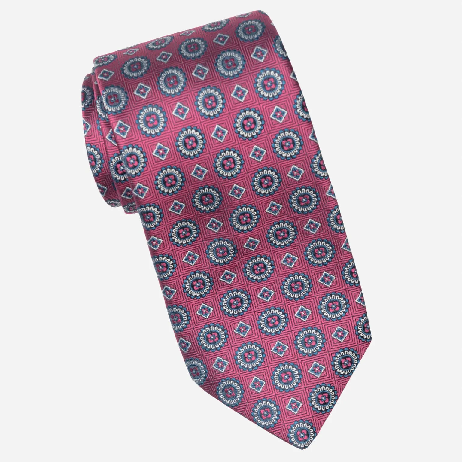 Ercole - Silk Jacquard Tie - Raspberry sold by Elizabetta product image thumbnail 2