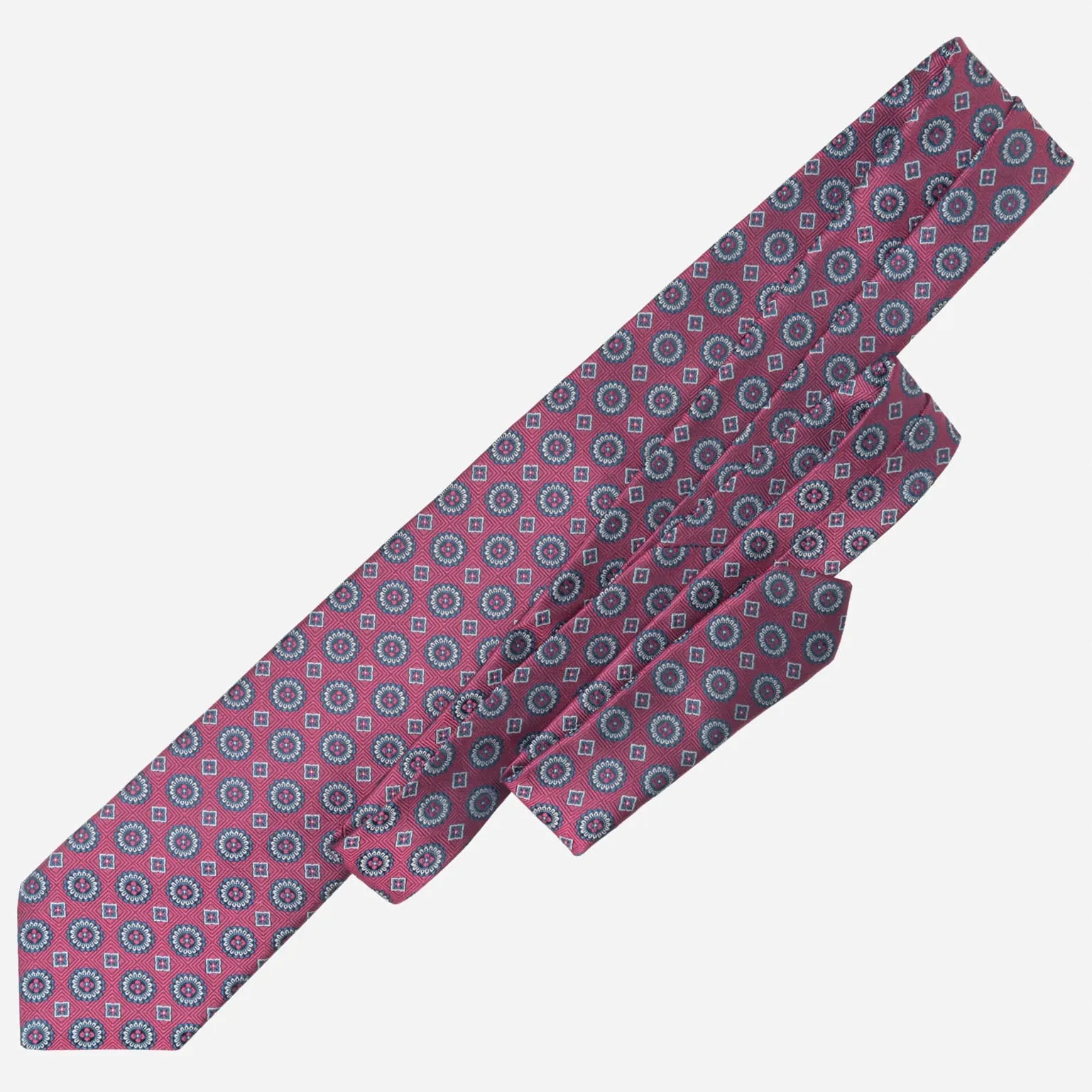 Ercole - Silk Jacquard Tie - Raspberry sold by Elizabetta product image thumbnail 4