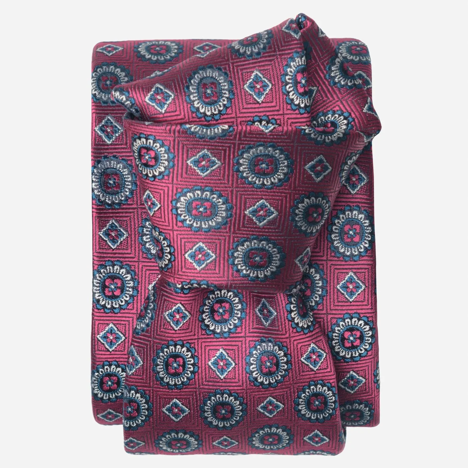 Ercole - Silk Jacquard Tie - Raspberry sold by Elizabetta