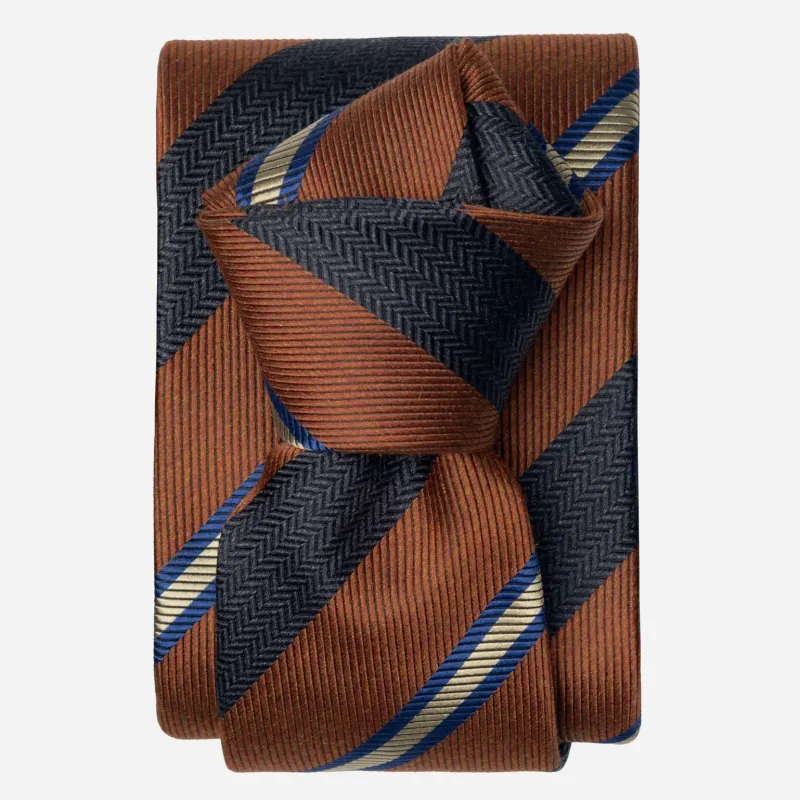 Flaminia - Silk Jacquard Tie - Rust made by Elizabetta