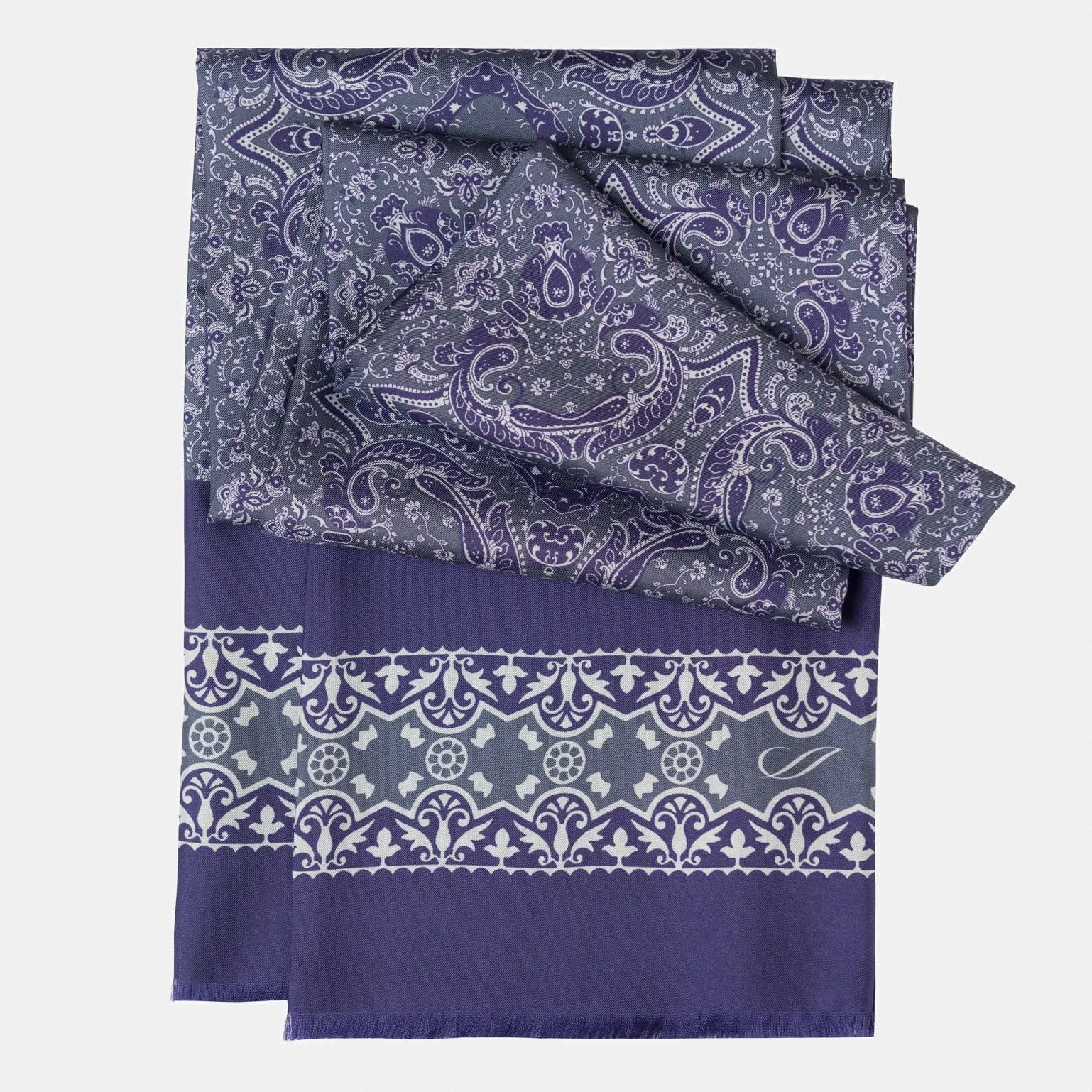 Ruffino - Silk Scarf - Indigo Blue sold by Elizabetta