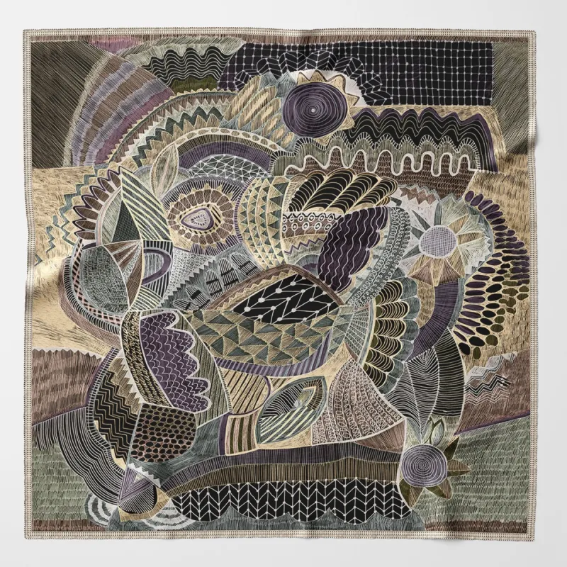 Zaira - Hand Rolled Large Silk Foulard sold by Elizabetta