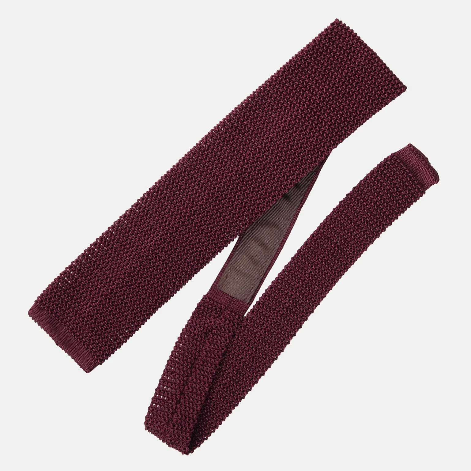 Parisi - Knitted Silk Tie - Burgundy sold by Elizabetta product image thumbnail 2