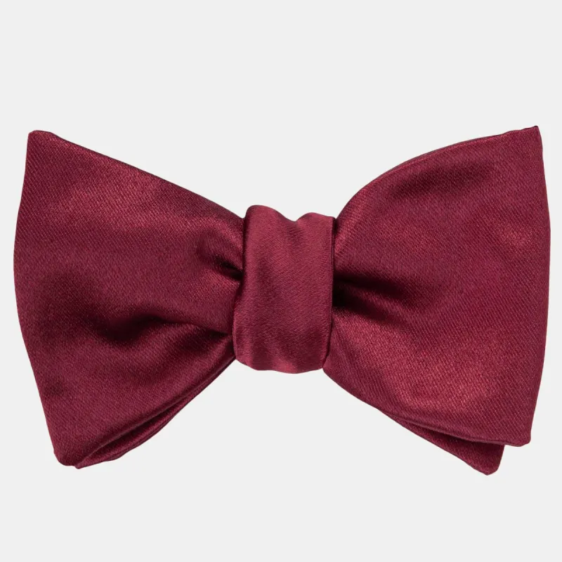 Negroni - Silk Bow Tie - Burgundy sold by Elizabetta