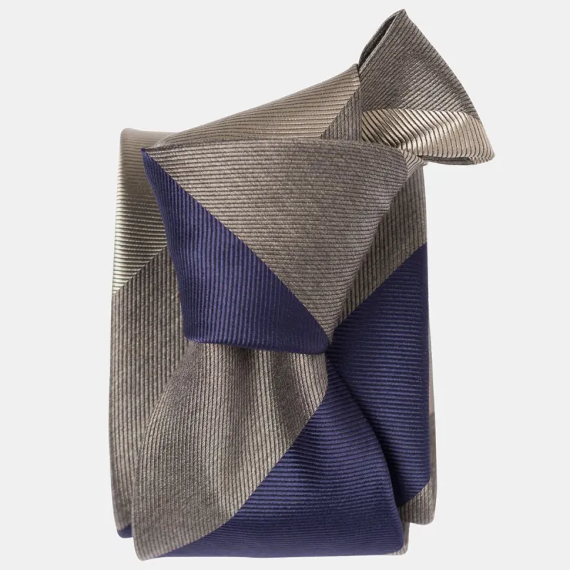 Conero - Silk Jacquard Tie - Taupe Grey sold by Elizabetta
