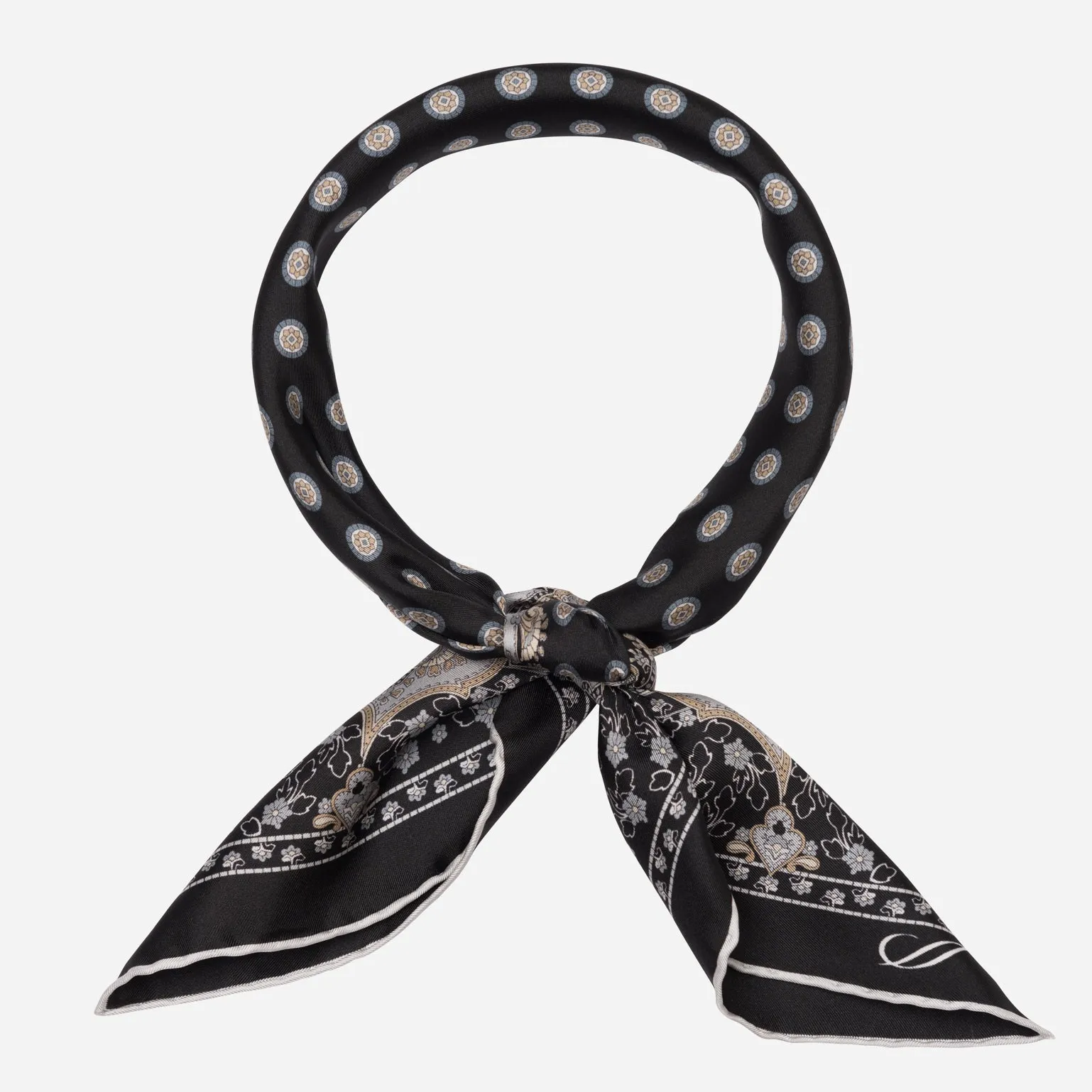 Filippo - Silk Neckerchief - Black sold by Elizabetta product image thumbnail 3