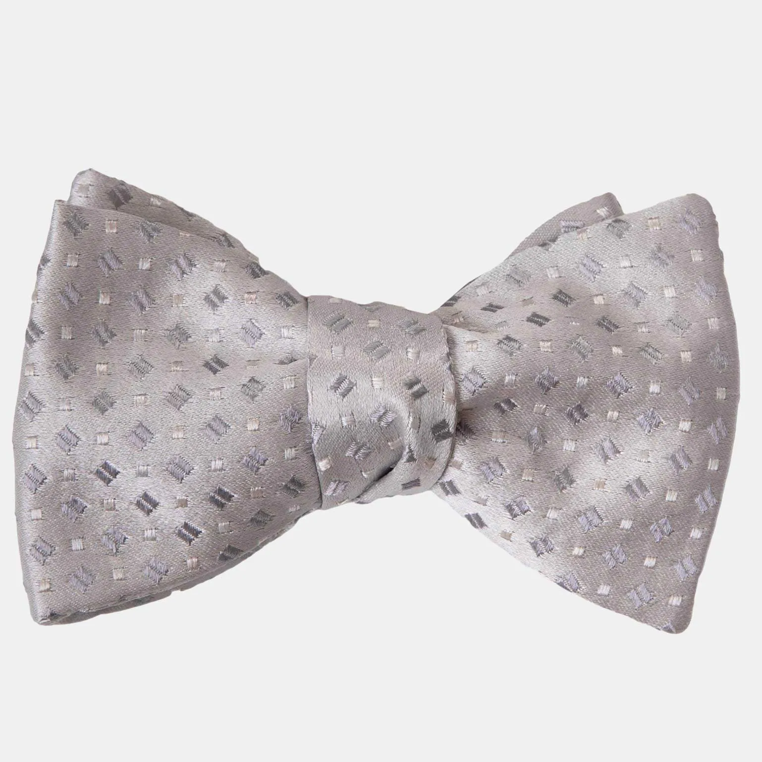 Bellini - Silk Bow Tie - Silver sold by Elizabetta