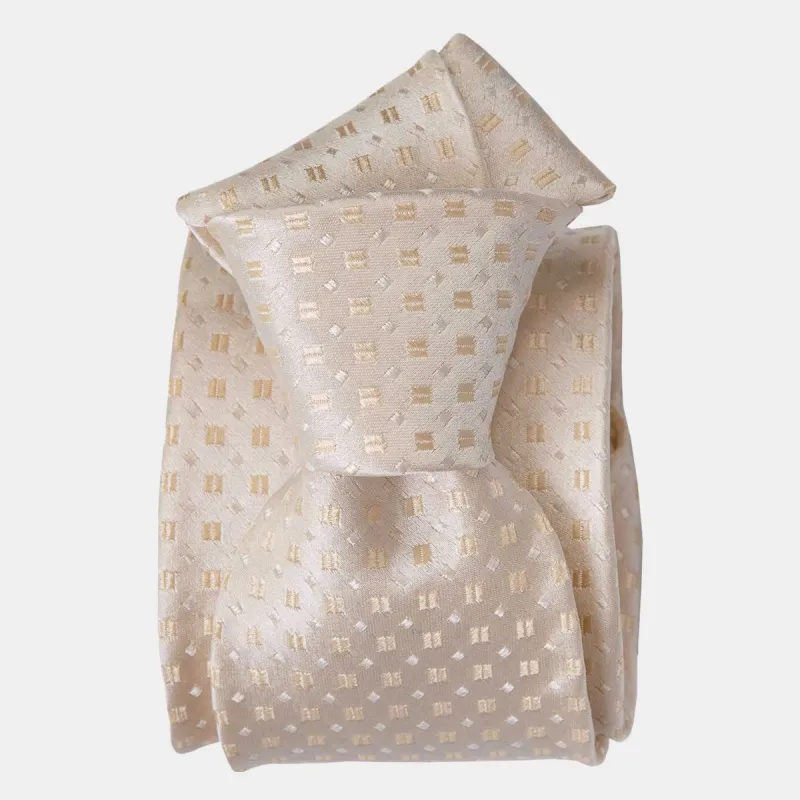 Barbera - Silk Jacquard Tie - Champagne sold by Elizabetta