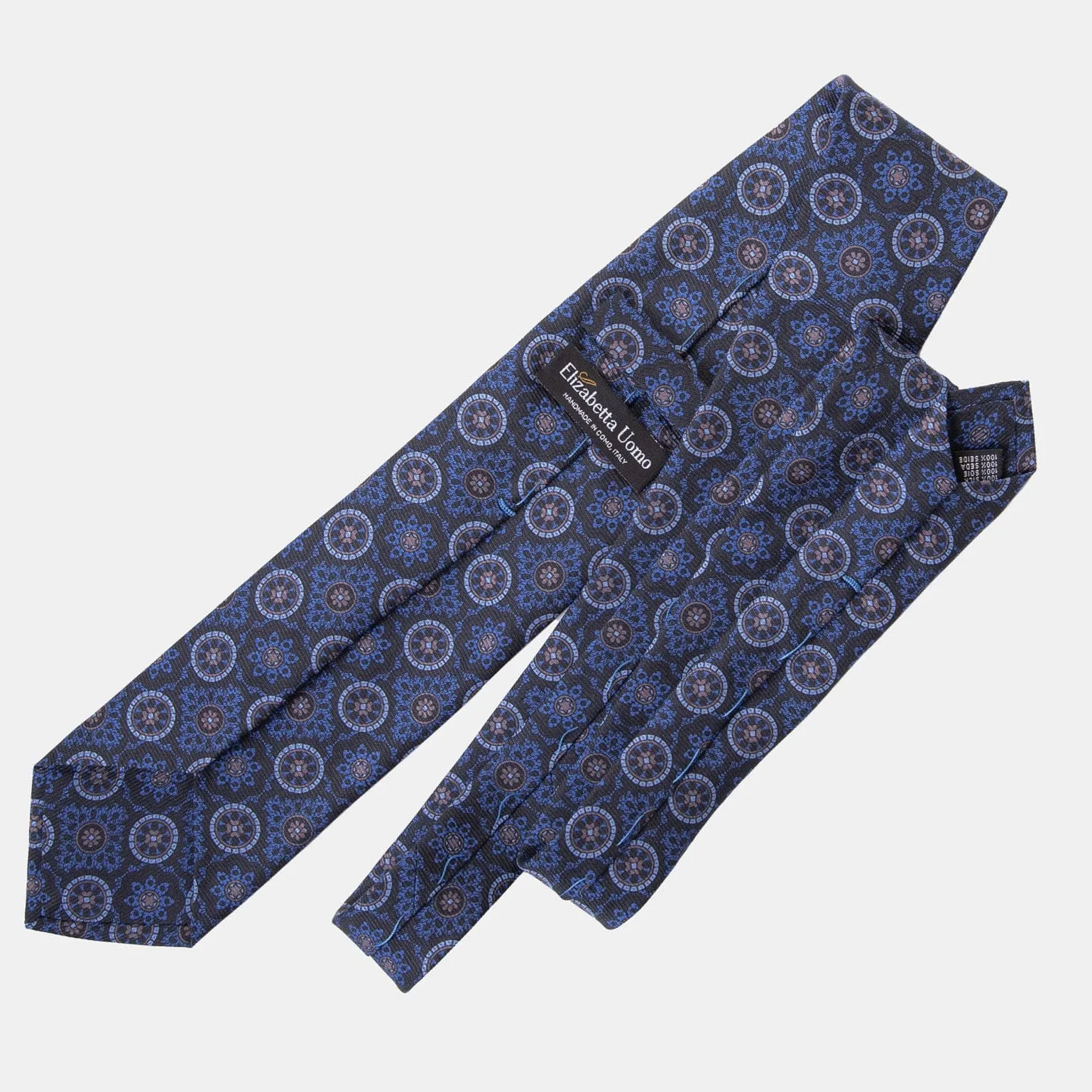 Orlando - Printed Silk Tie - Blue (Std) sold by Elizabetta product image thumbnail 3