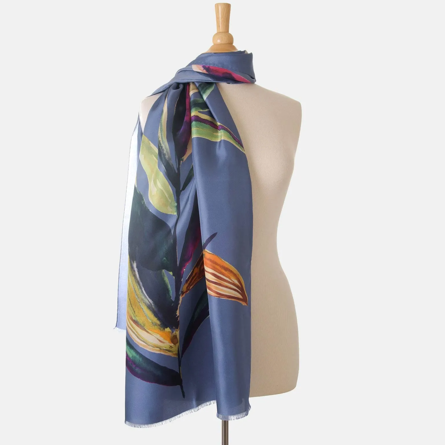 Natalia - Silk Scarf/Shawl - Periwinkle Blue sold by Elizabetta product image thumbnail 3