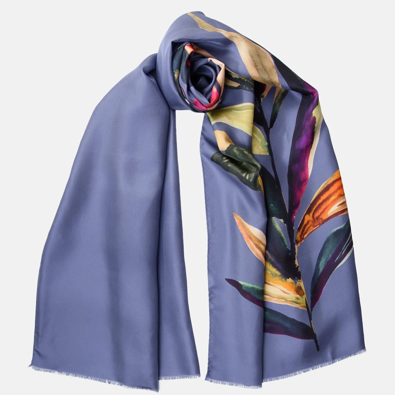 Natalia - Silk Scarf/Shawl - Periwinkle Blue sold by Elizabetta