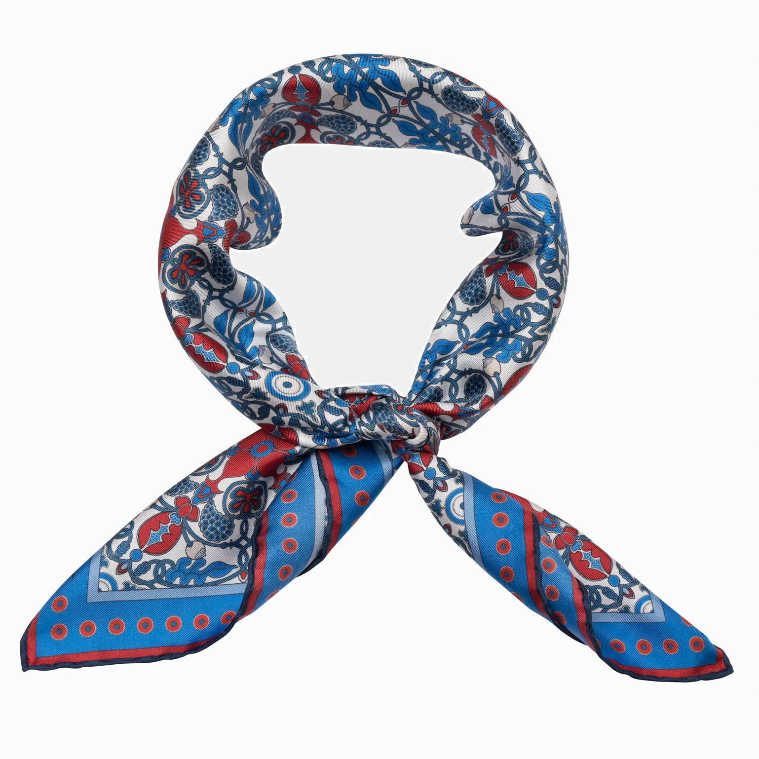 Barbaresco - Silk Neckerchief - Blue and Red sold by Elizabetta product image thumbnail 3