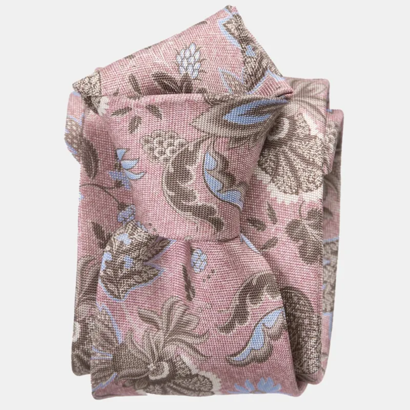 Medici - Printed Silk Tie - Pink made by Elizabetta