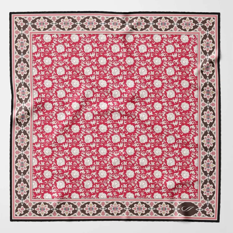 Caserta - Silk Neckerchief - Red sold by Elizabetta