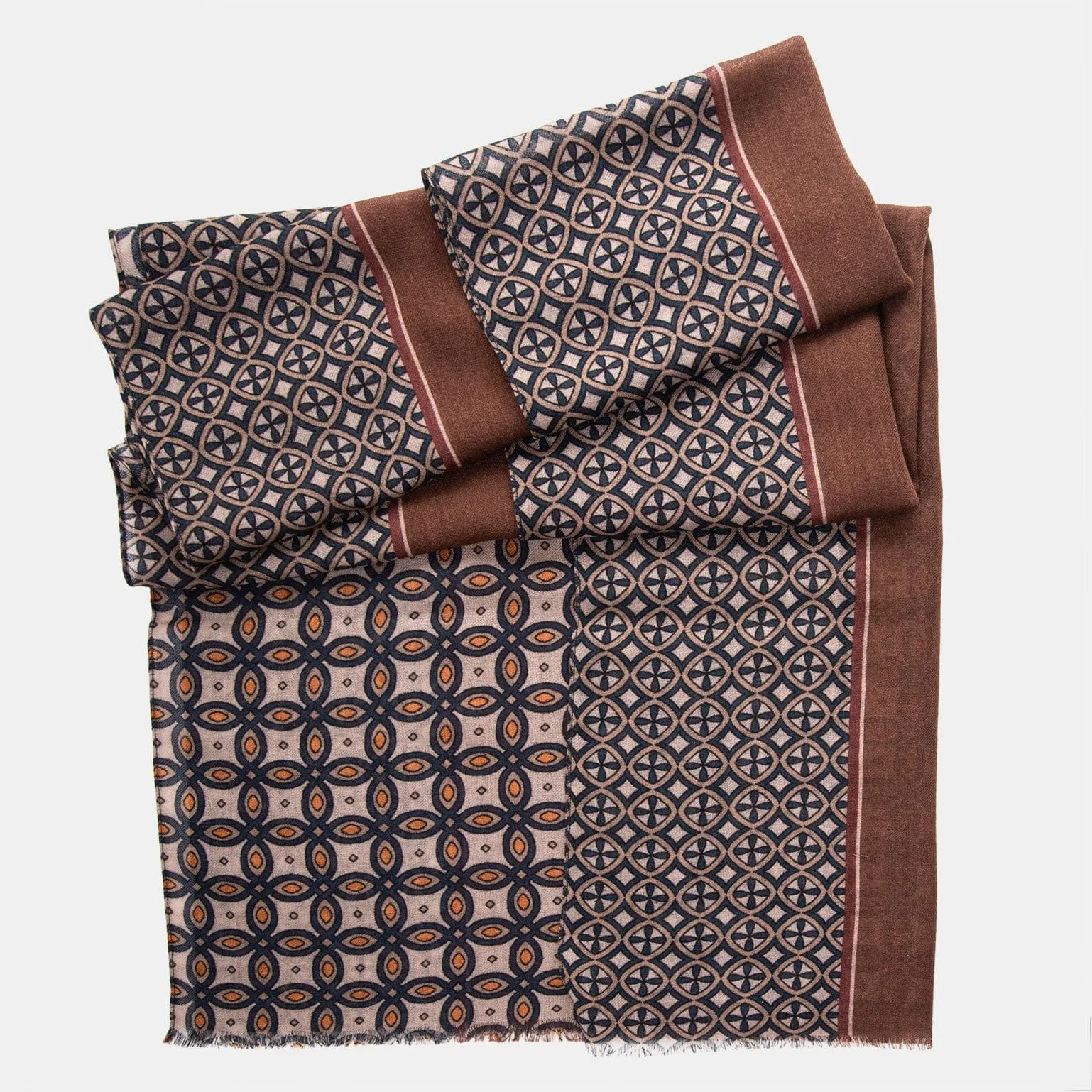 Zagato - Wool Scarf - Chocolate sold by Elizabetta