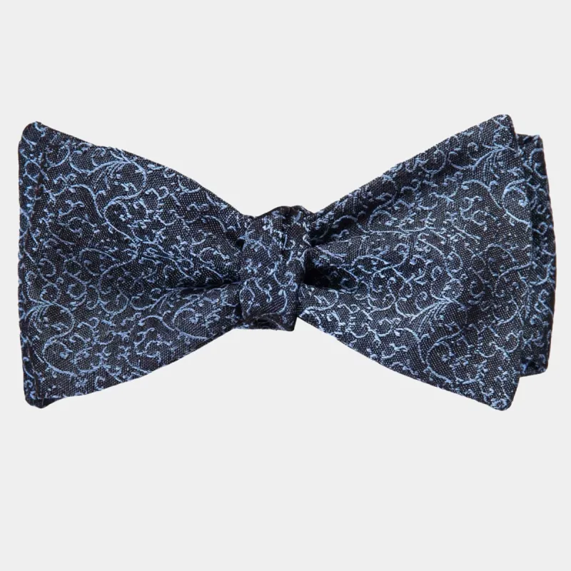 Paloma - Silk Bow Tie - Blue sold by Elizabetta