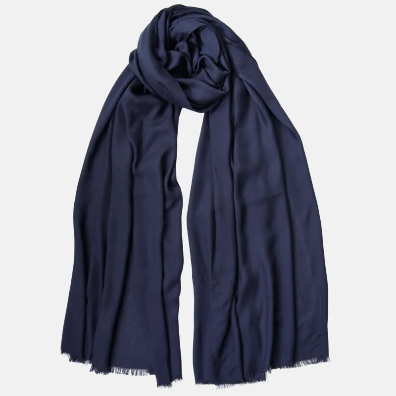 Manuela - Modal Cashmere Wrap - Navy sold by Elizabetta