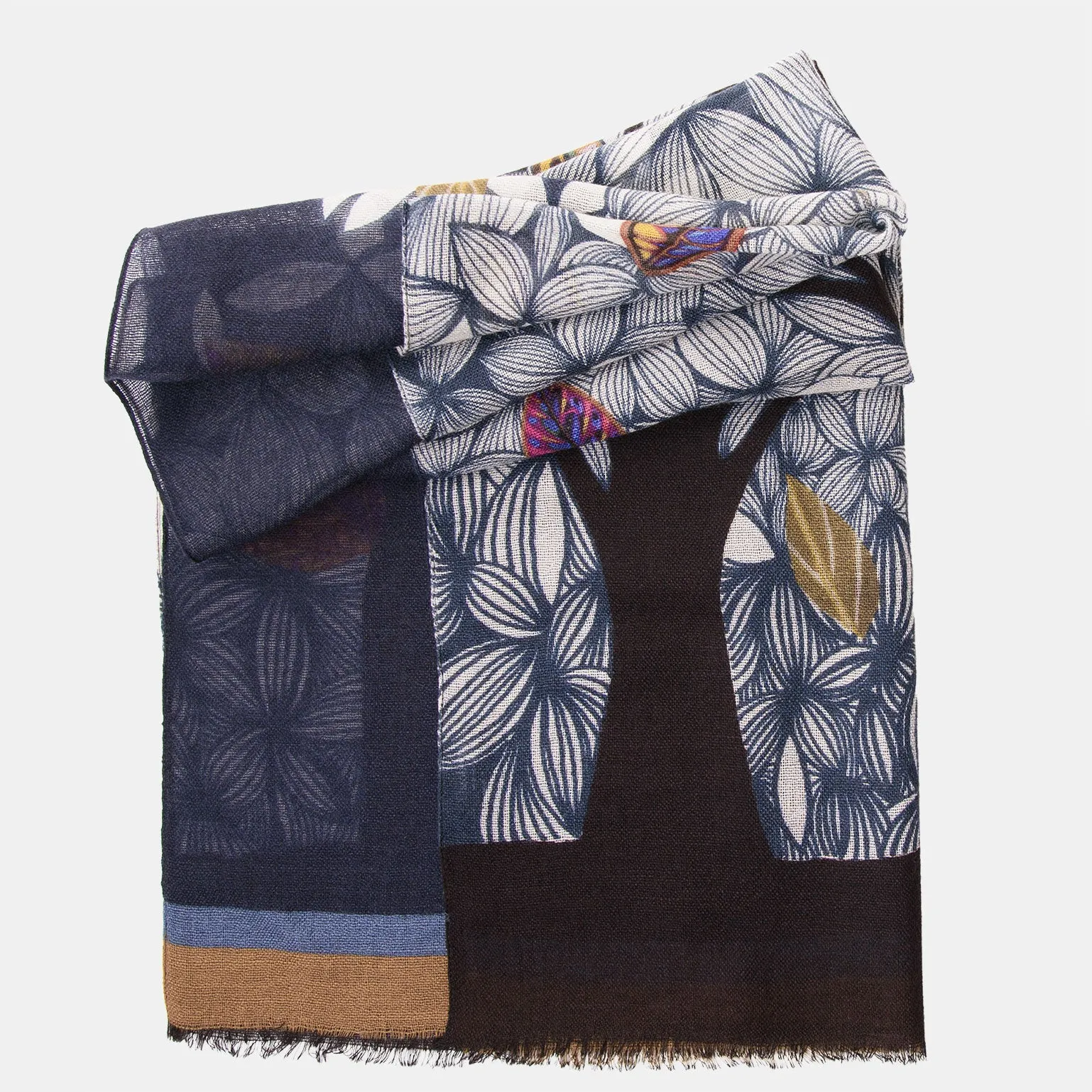 Bosco - Wool Scarf - Navy sold by Elizabetta product image thumbnail 2