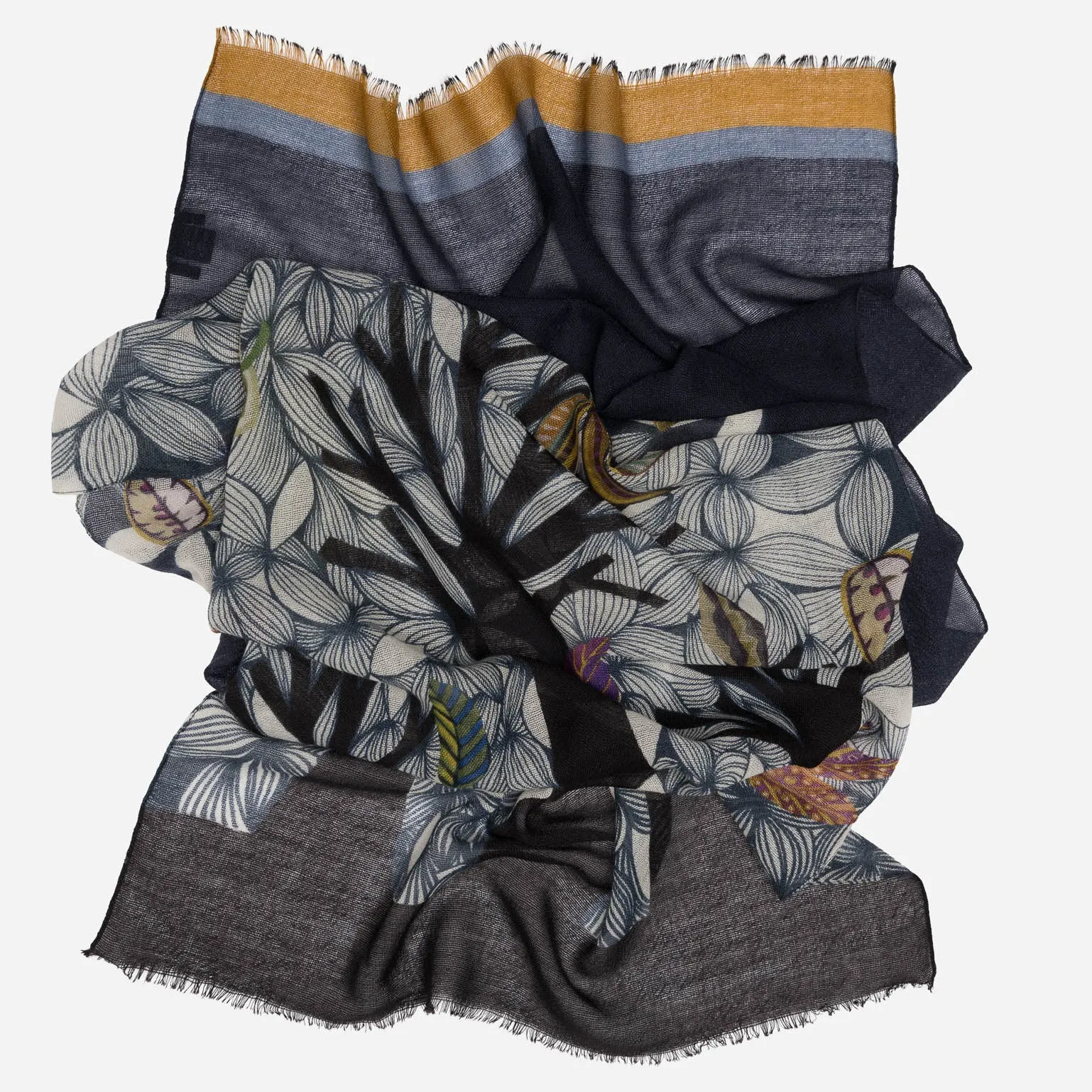 Bosco - Wool Scarf - Navy sold by Elizabetta product image thumbnail 3