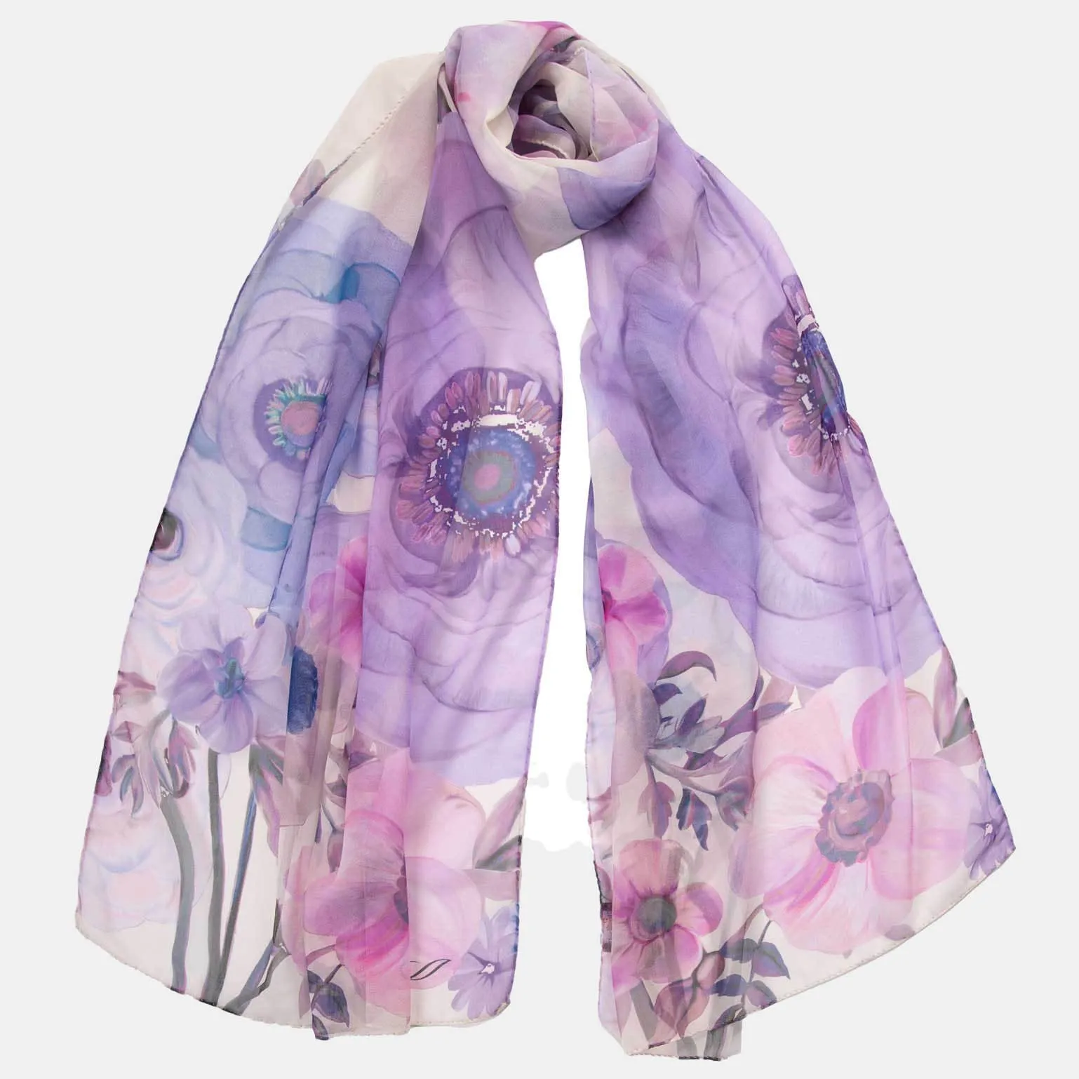 Campo de' Fiori - Long Silk Scarf - Lavender sold by Elizabetta product image thumbnail 2