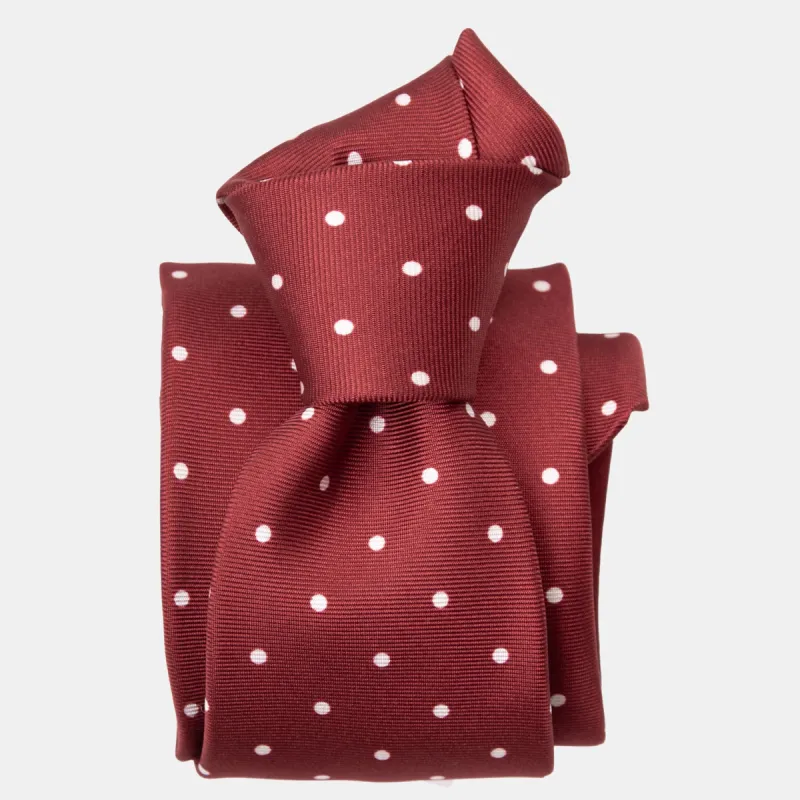 Orvieto - Printed Silk Tie - Burgundy sold by Elizabetta