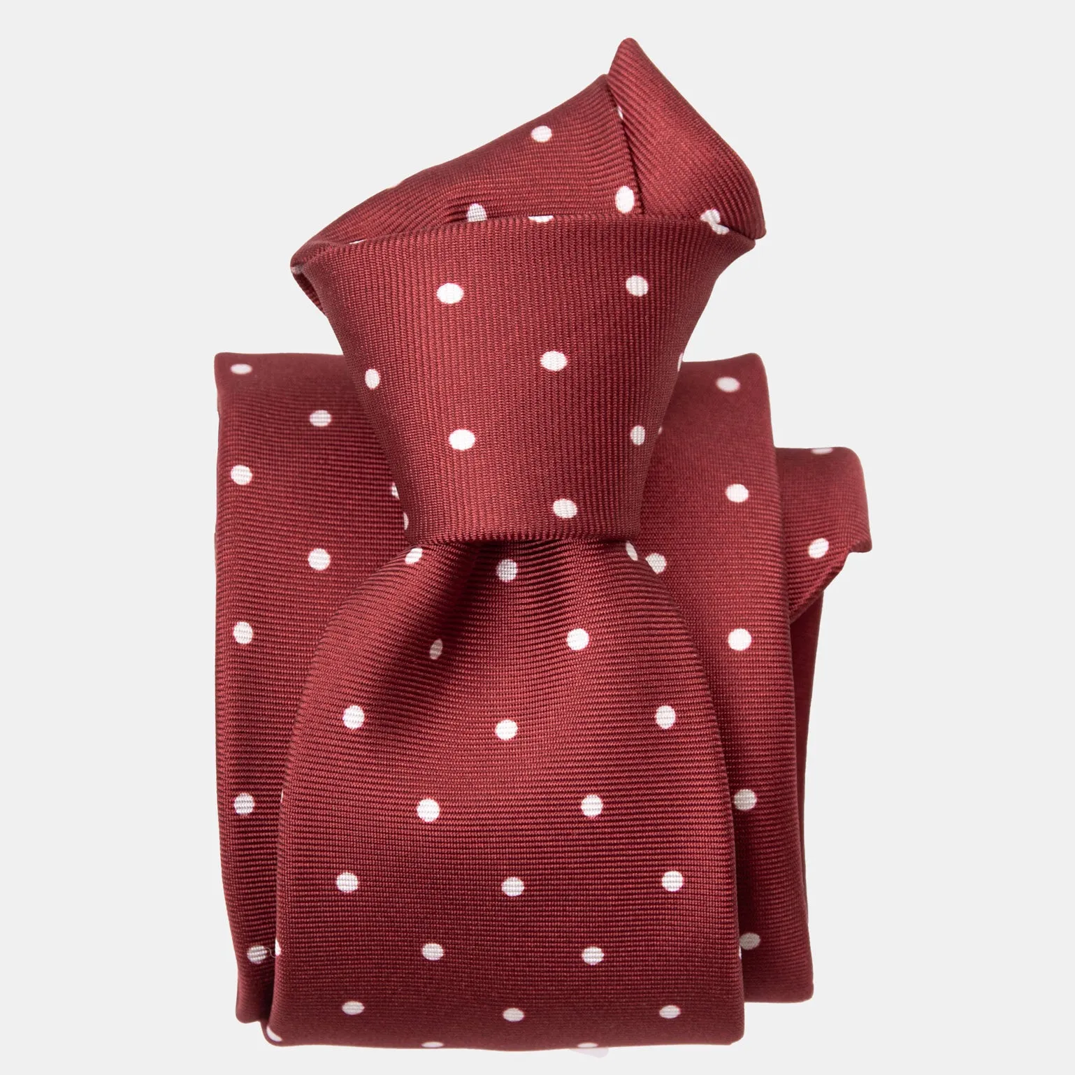 Orvieto - Printed Silk Tie - Burgundy sold by Elizabetta