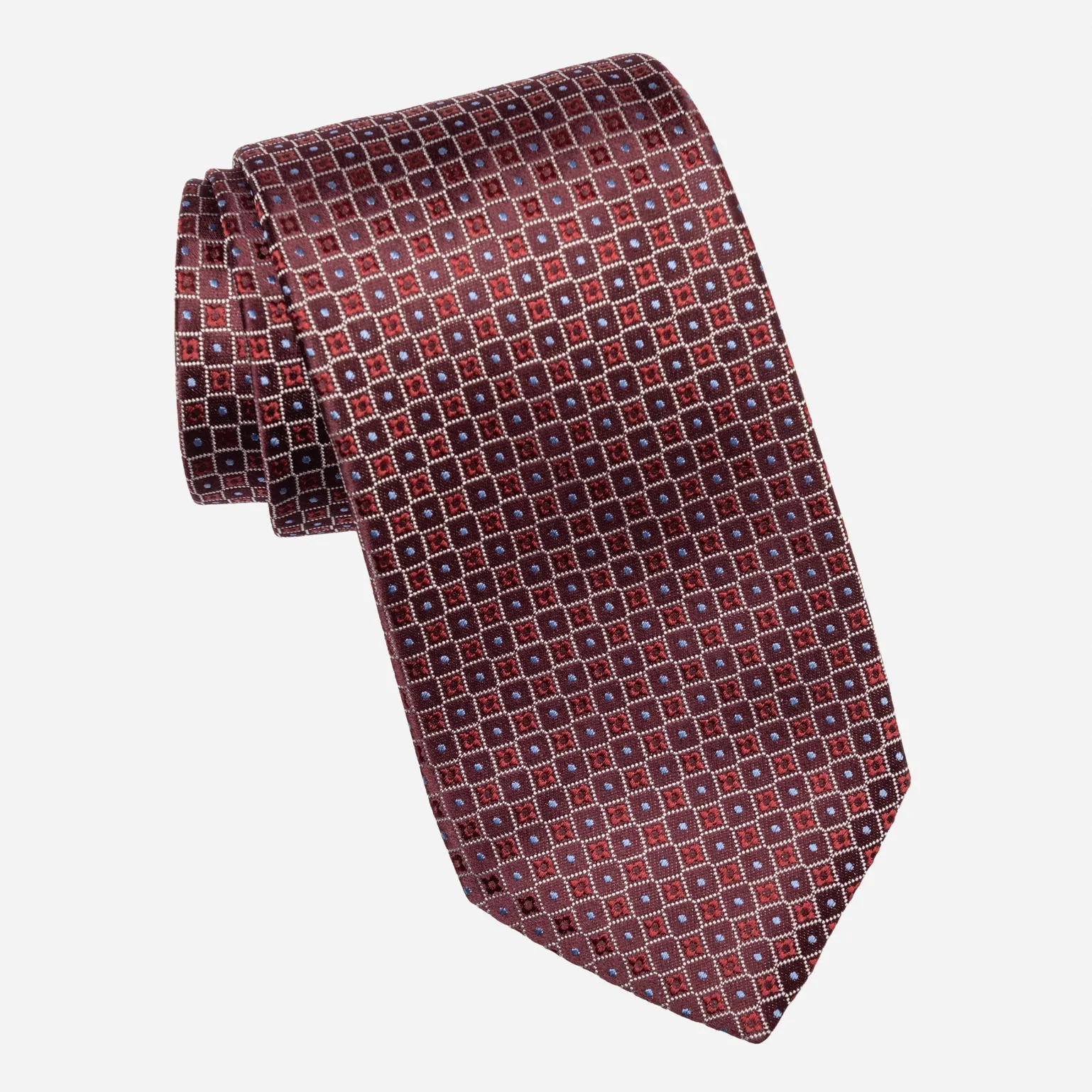 Ravenna - Silk Jacquard Tie - Burgundy sold by Elizabetta product image thumbnail 2