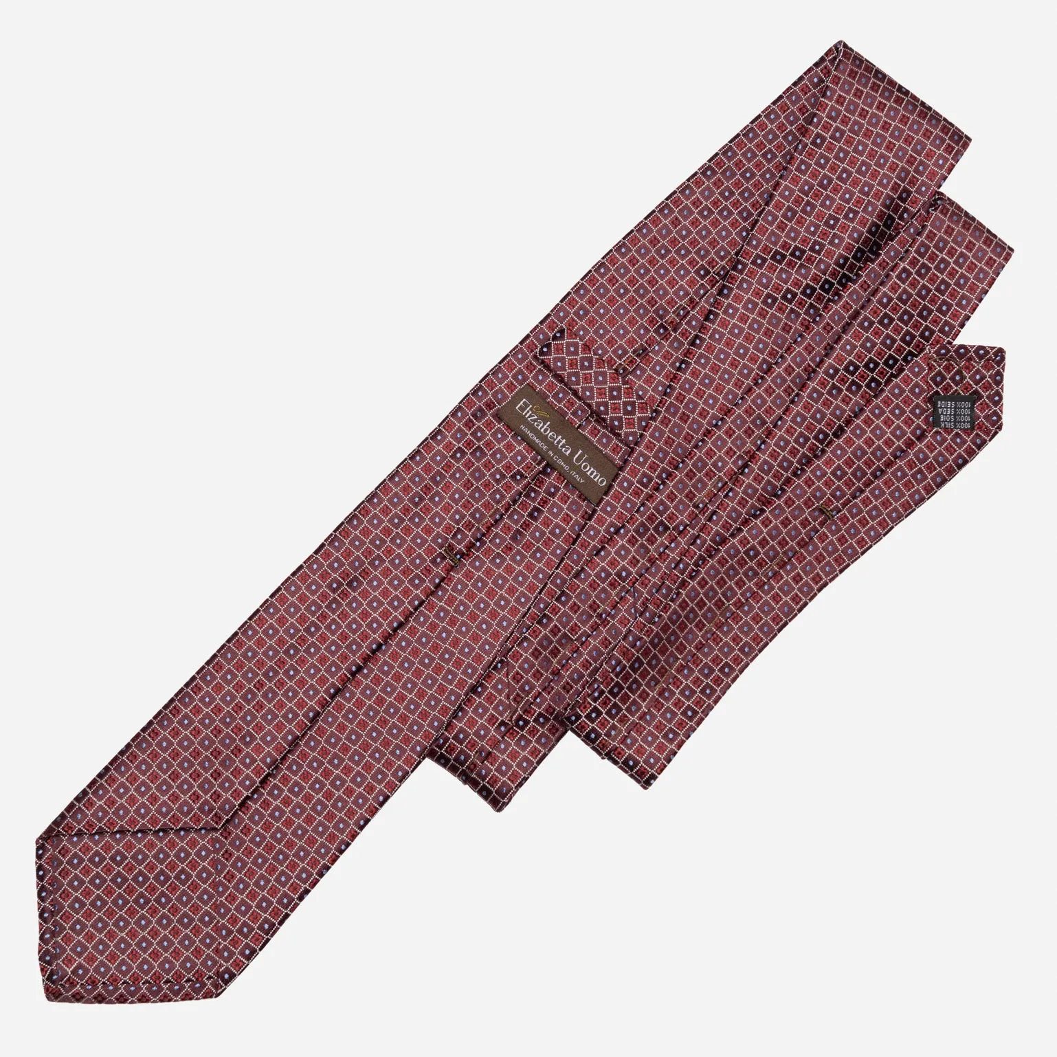 Ravenna - Silk Jacquard Tie - Burgundy sold by Elizabetta product image thumbnail 3
