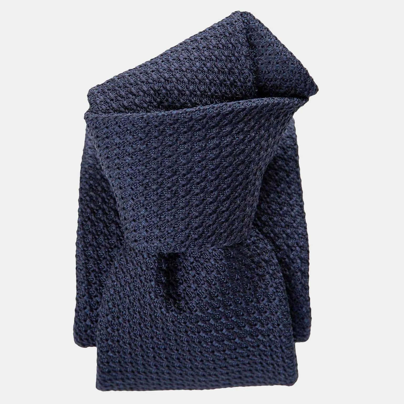 Ducale - Silk Grenadine Tie - Navy Blue (Std) sold by Elizabetta