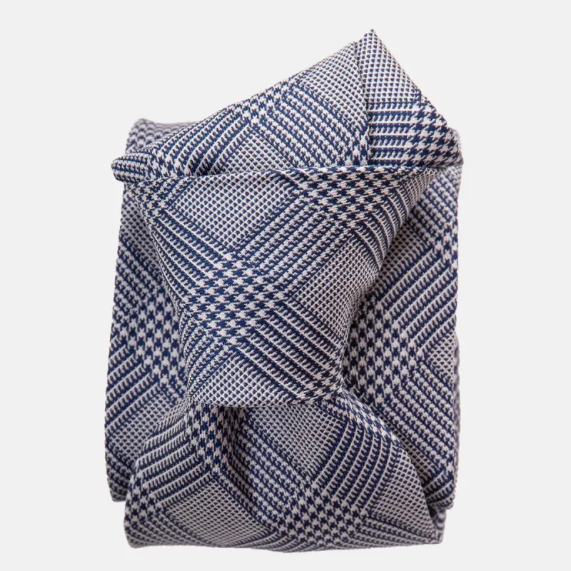 Savoia - Jacquard Silk Tie - Blue sold by Elizabetta