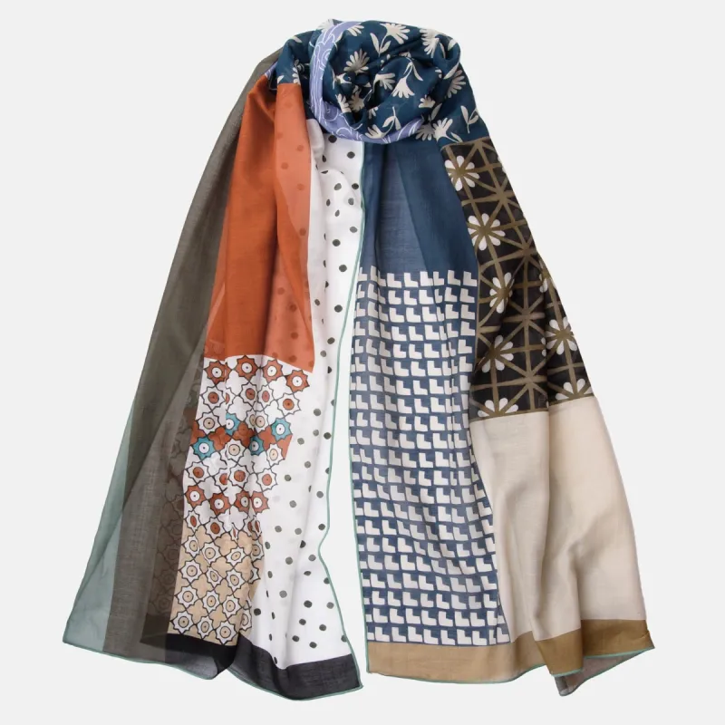 Agrigento - Silk/Cotton Scarf - Sage sold by Elizabetta