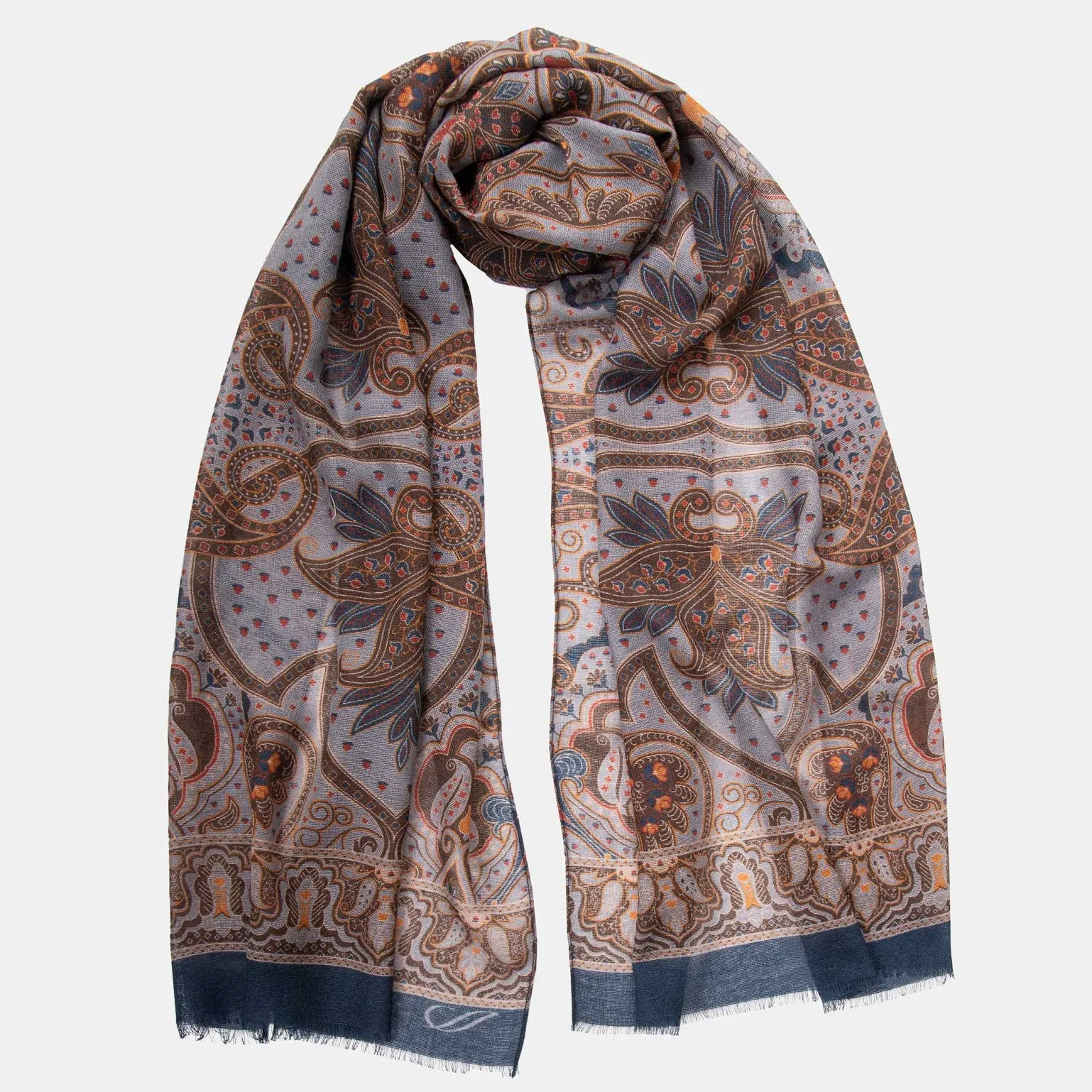 Uffizi - Wool Scarf - Tuscan Blue sold by Elizabetta product image thumbnail 3
