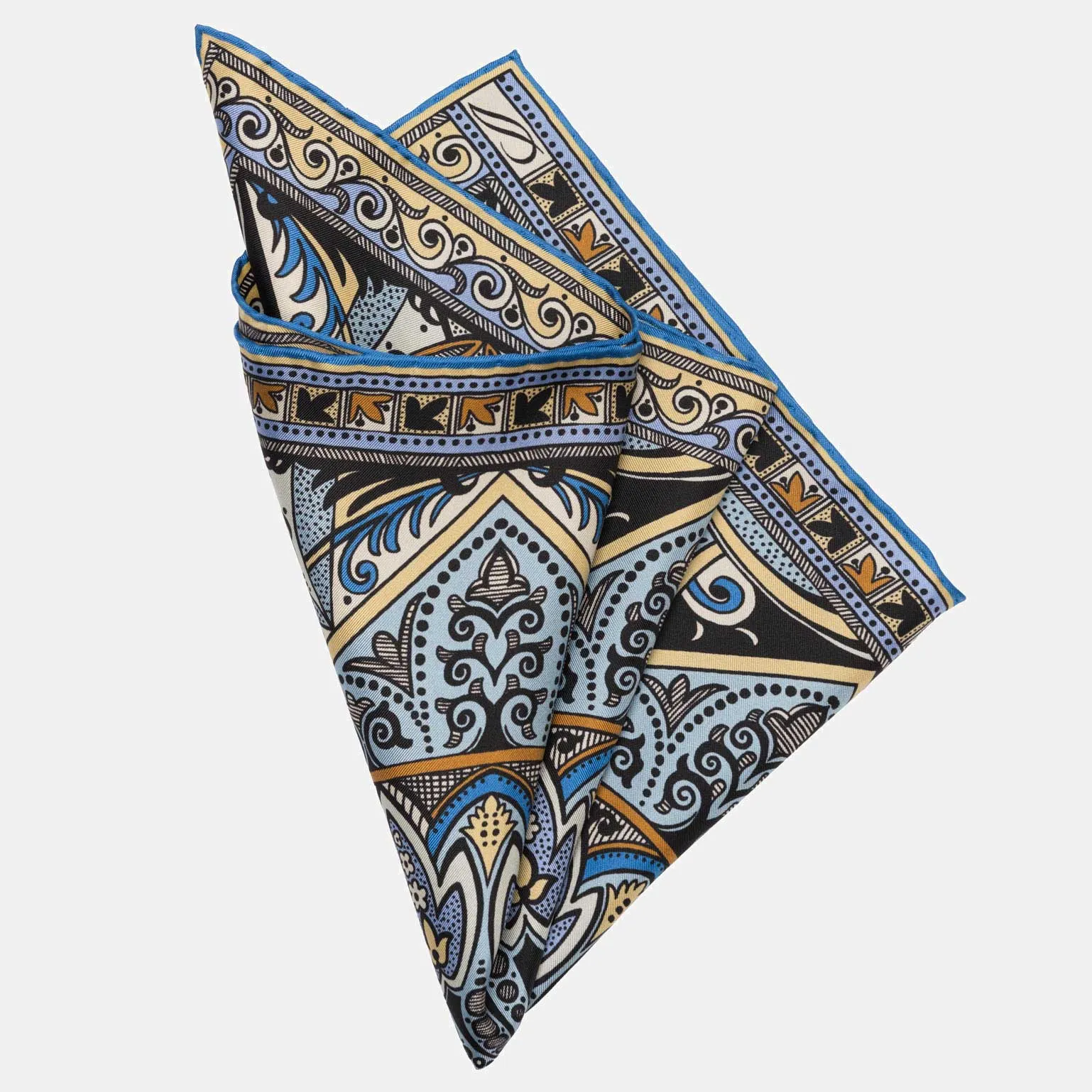 Tragara - Silk Pocket Square - Azure sold by Elizabetta product image thumbnail 2
