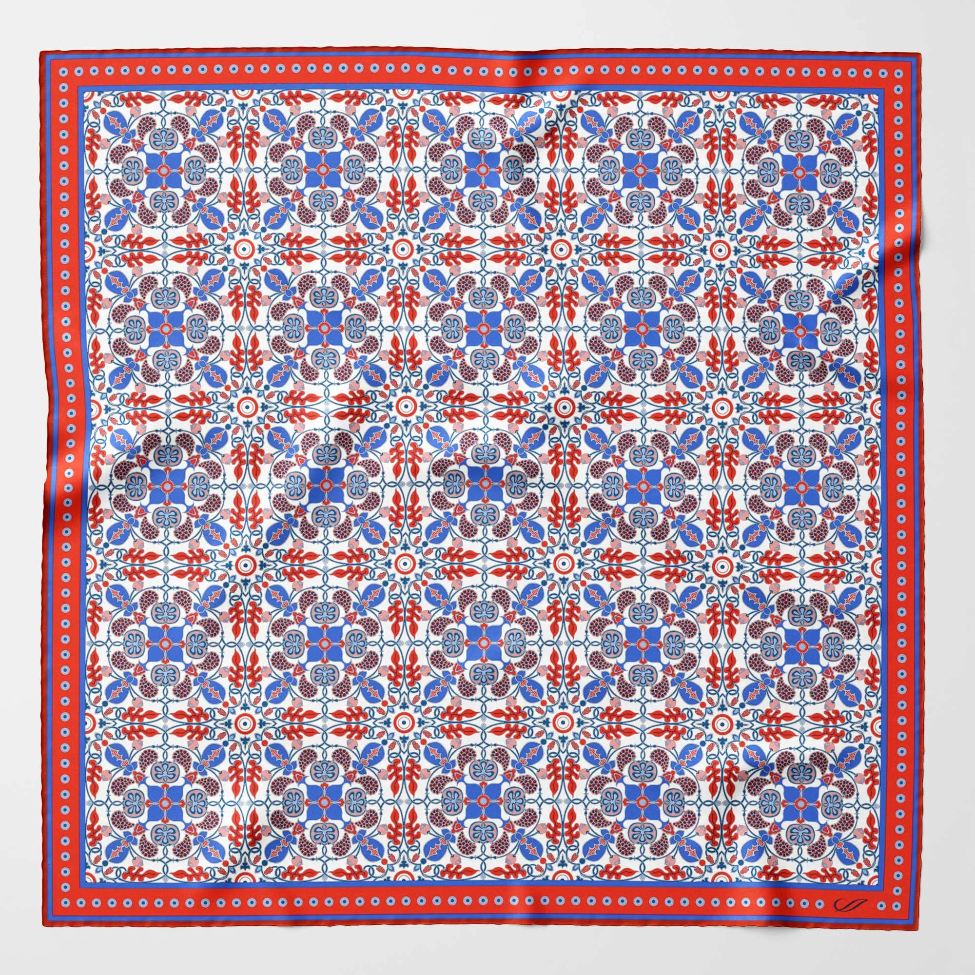 Nebbiolo - Silk Pocket Square - Red sold by Elizabetta