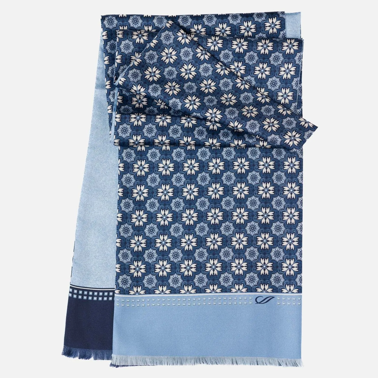 Appia - Reversible Silk Scarf - Blue sold by Elizabetta