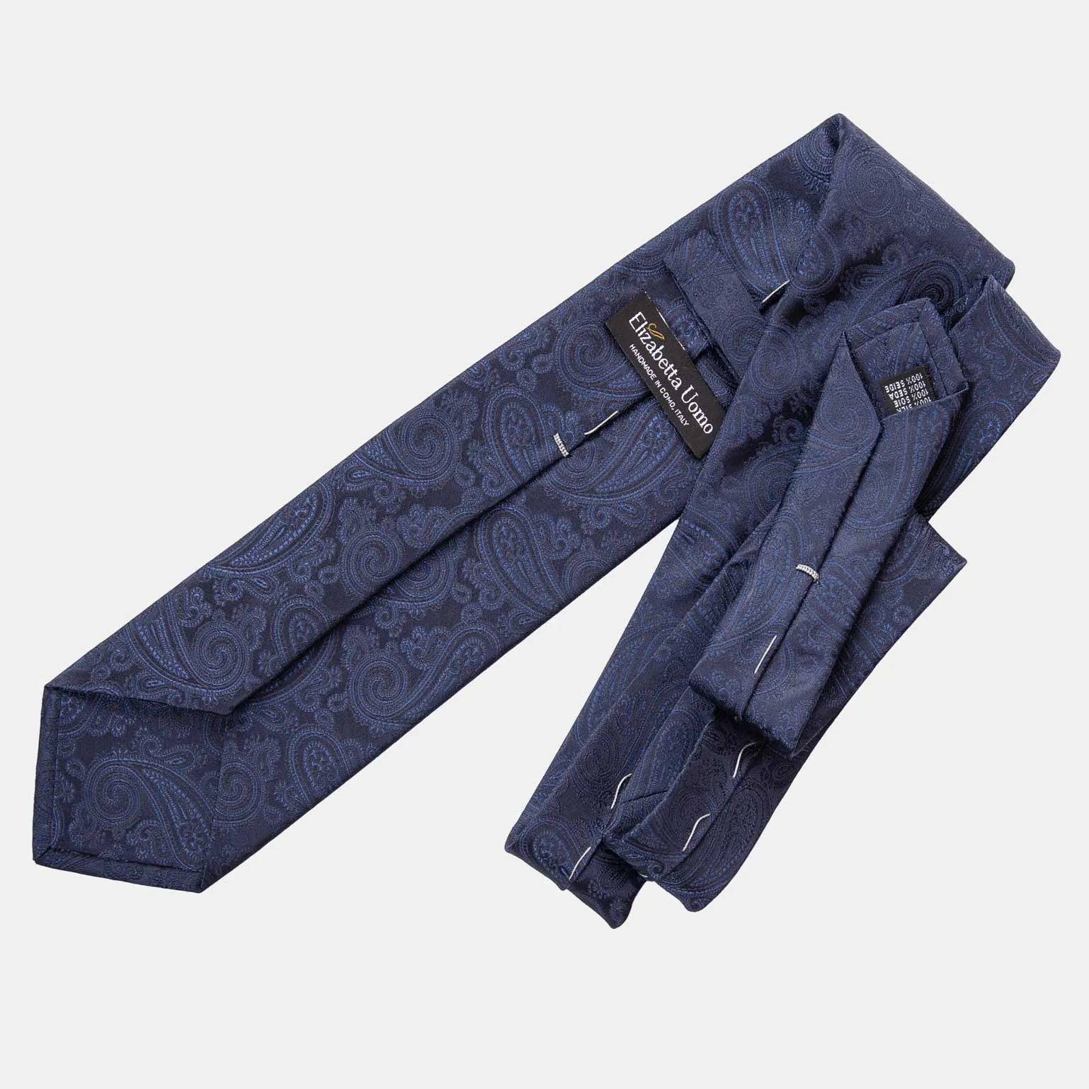 Soave - Silk Jacquard Tie - Midnight Blue sold by Elizabetta product image thumbnail 3