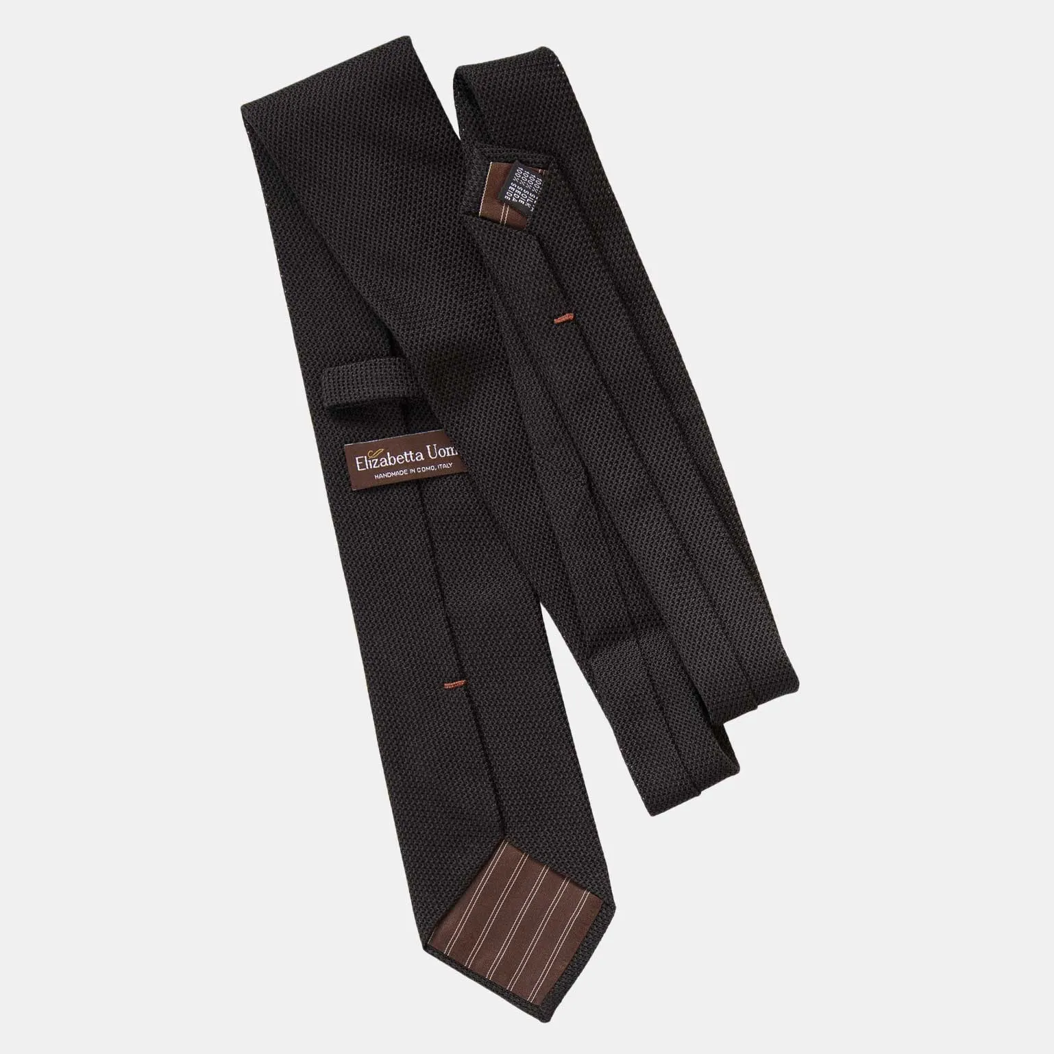 Nero - Black Silk Grenadine Tie sold by Elizabetta product image thumbnail 3