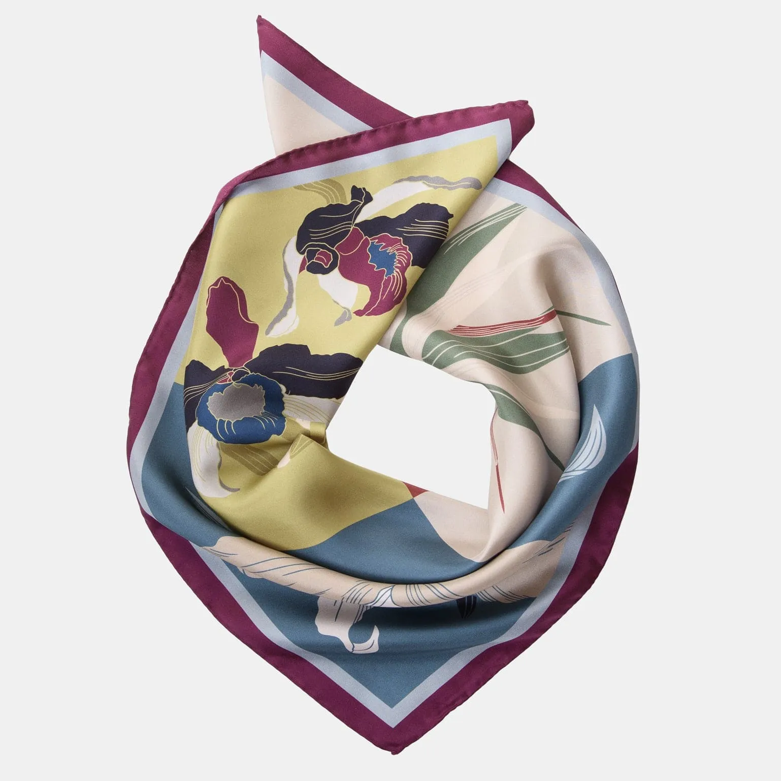 Penelope - Silk Neckerchief - Plum sold by Elizabetta product image thumbnail 2