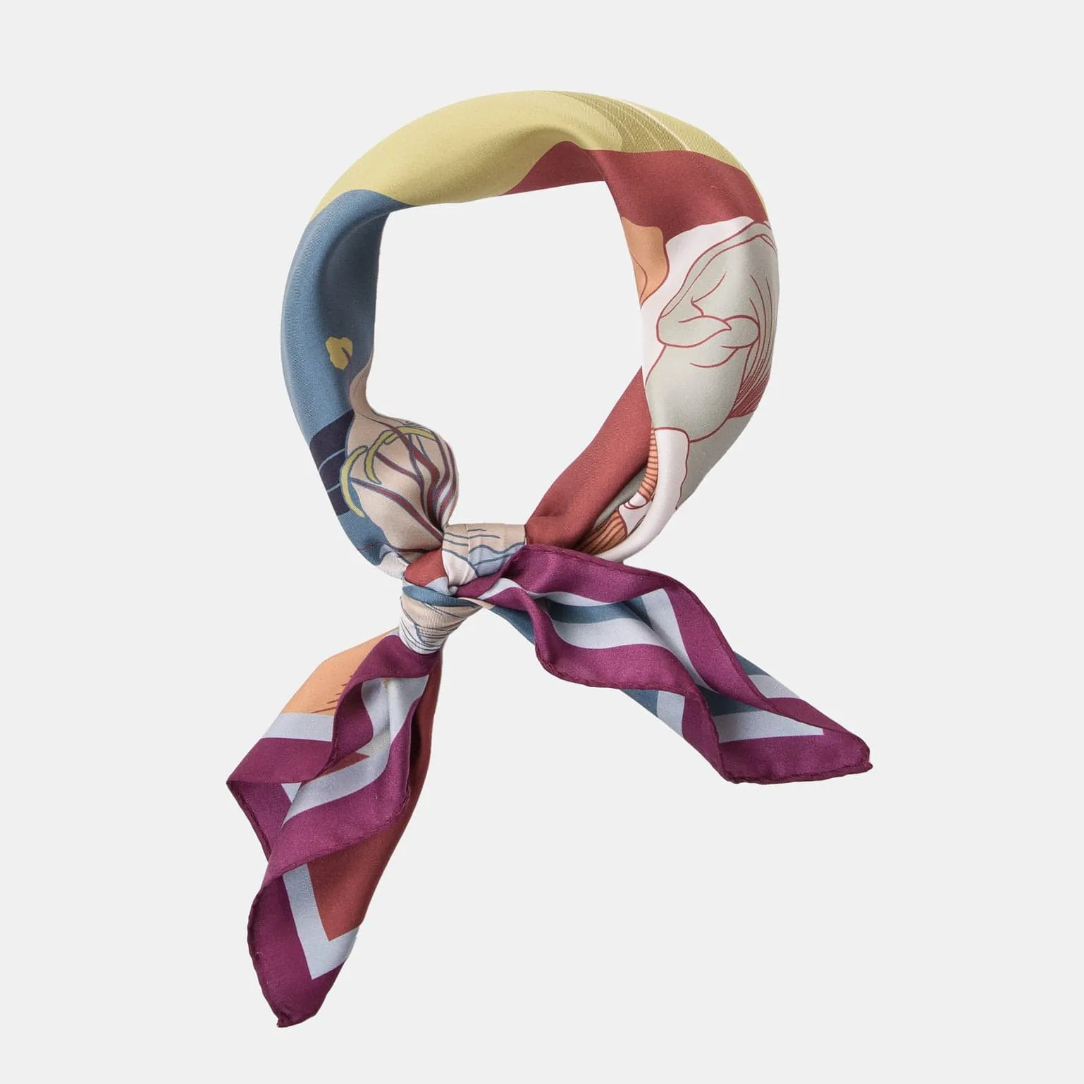 Penelope - Silk Neckerchief - Plum sold by Elizabetta product image thumbnail 3