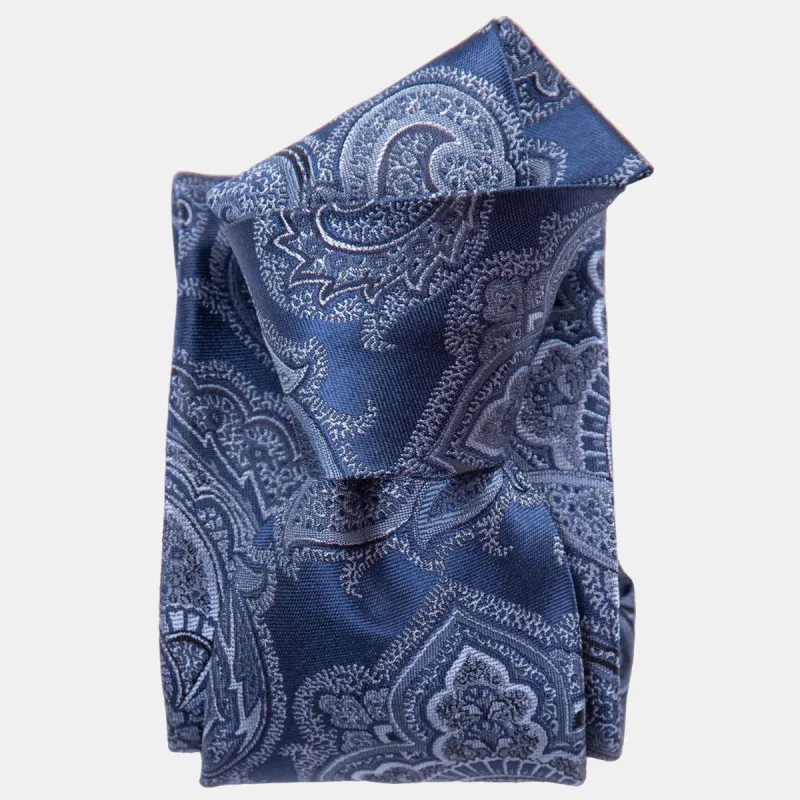 Cortina - Silk Jacquard Tie - Royal Blue sold by Elizabetta