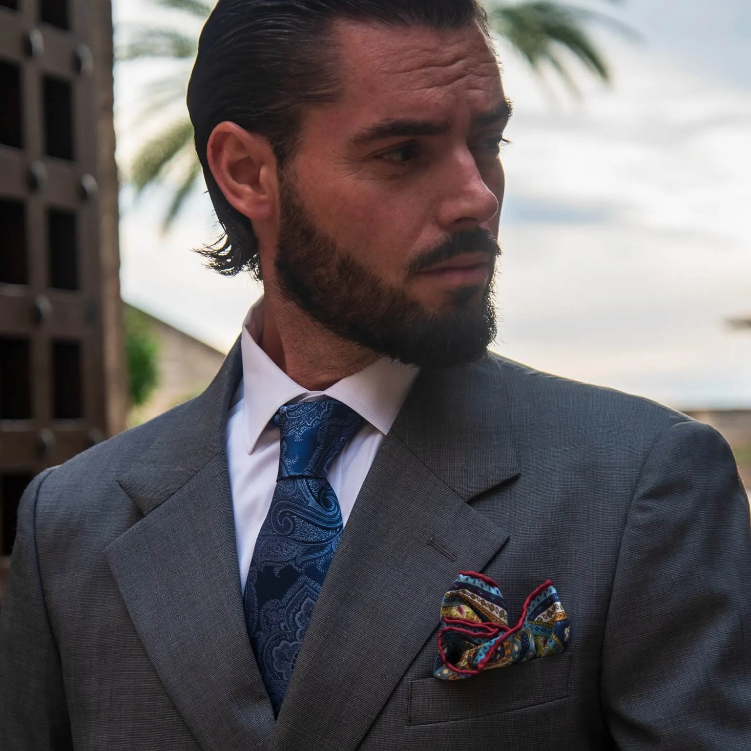 Cortina - Silk Jacquard Tie - Royal Blue sold by Elizabetta product image thumbnail 2