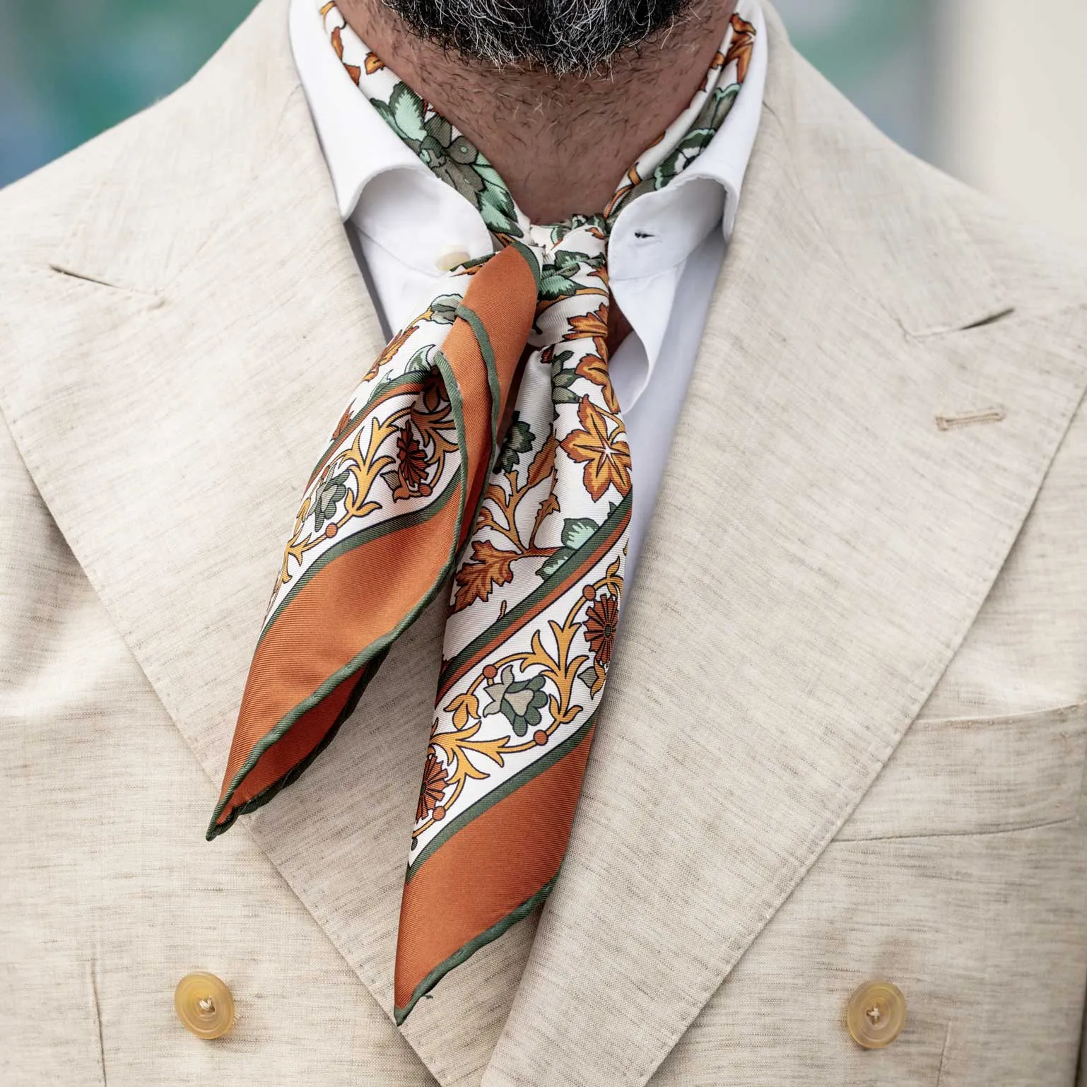 Carrara - Silk Neckerchief - Terracotta sold by Elizabetta product image thumbnail 2