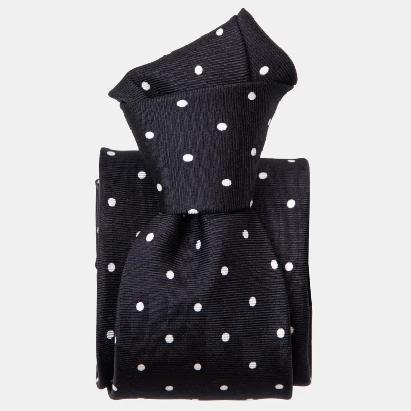 Orvieto - Printed Silk Tie - Black sold by Elizabetta