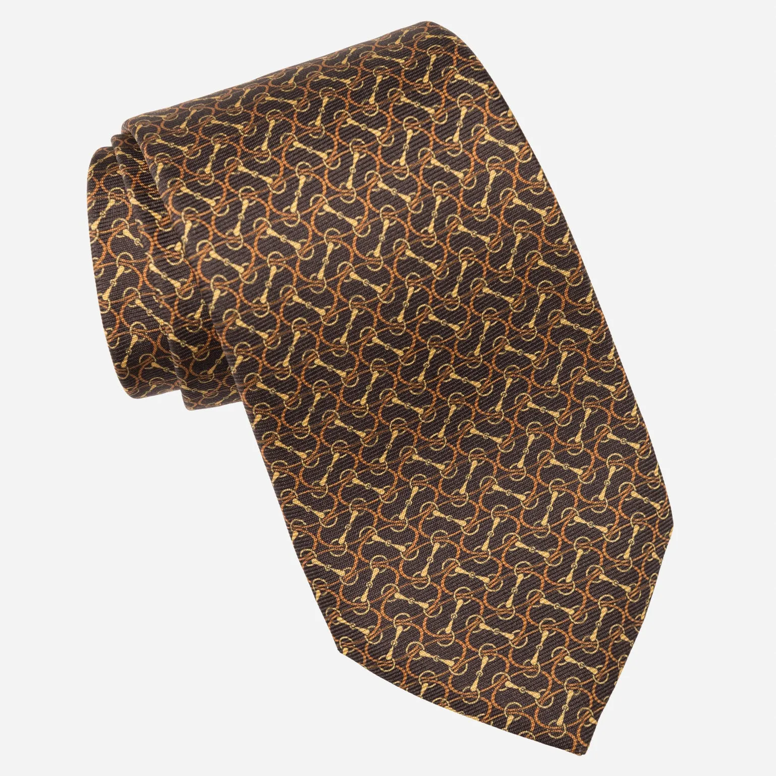 Palio - Printed Silk Tie - Brown sold by Elizabetta product image thumbnail 2