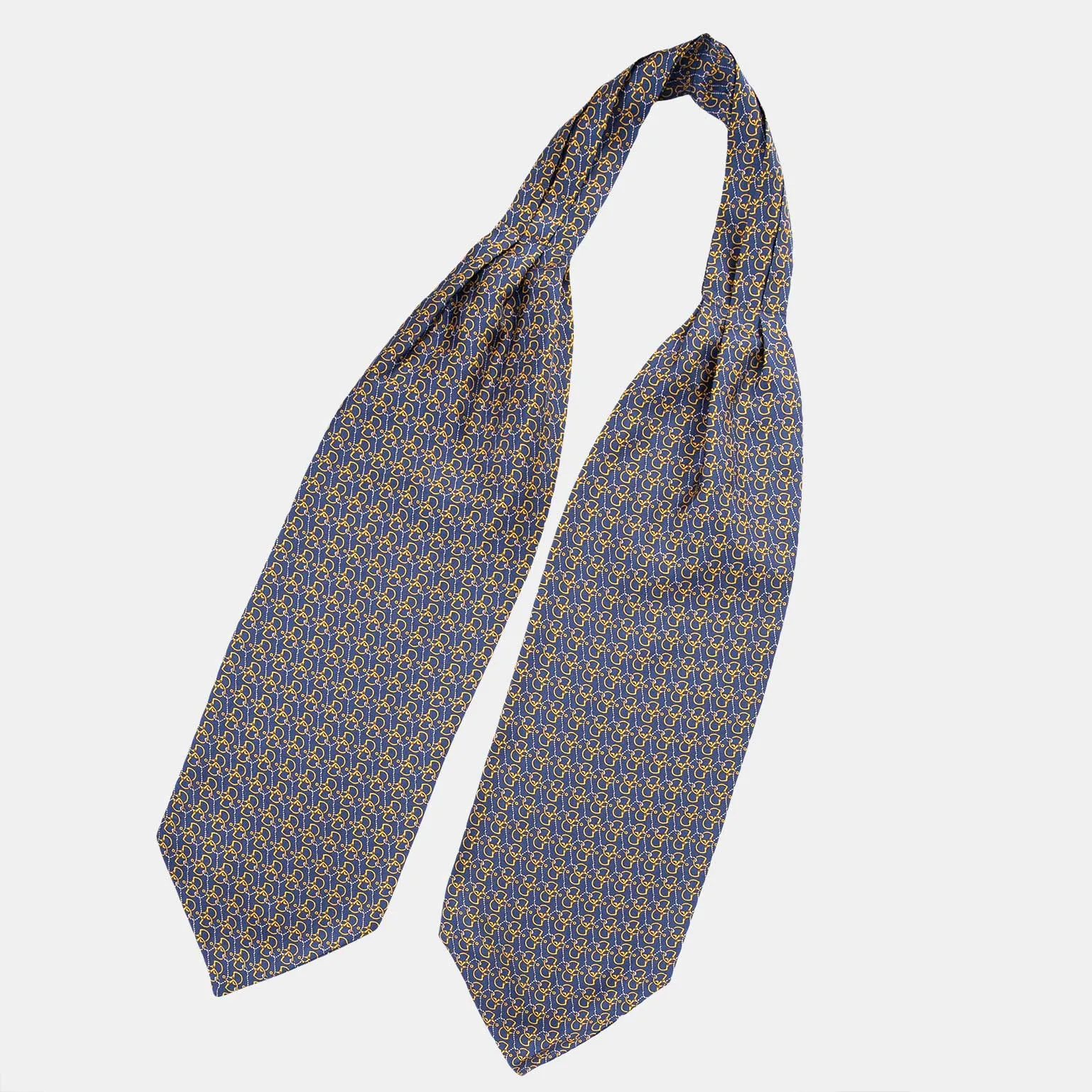 Derby - Silk Ascot Cravat Tie - Navy sold by Elizabetta product image thumbnail 4